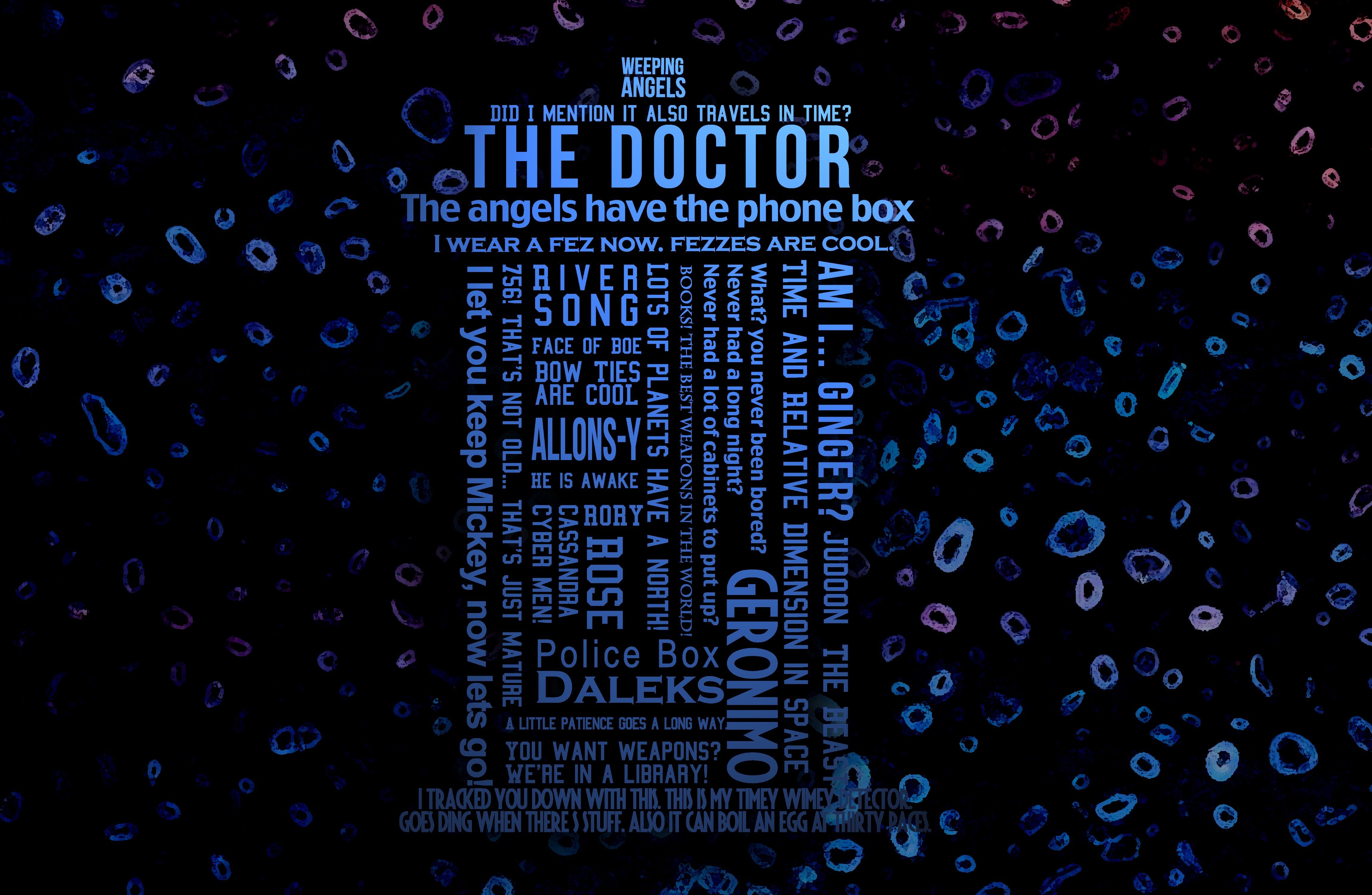 General 4600x3000 Doctor Who The Doctor TARDIS time travel humor quote typography science fiction TV series