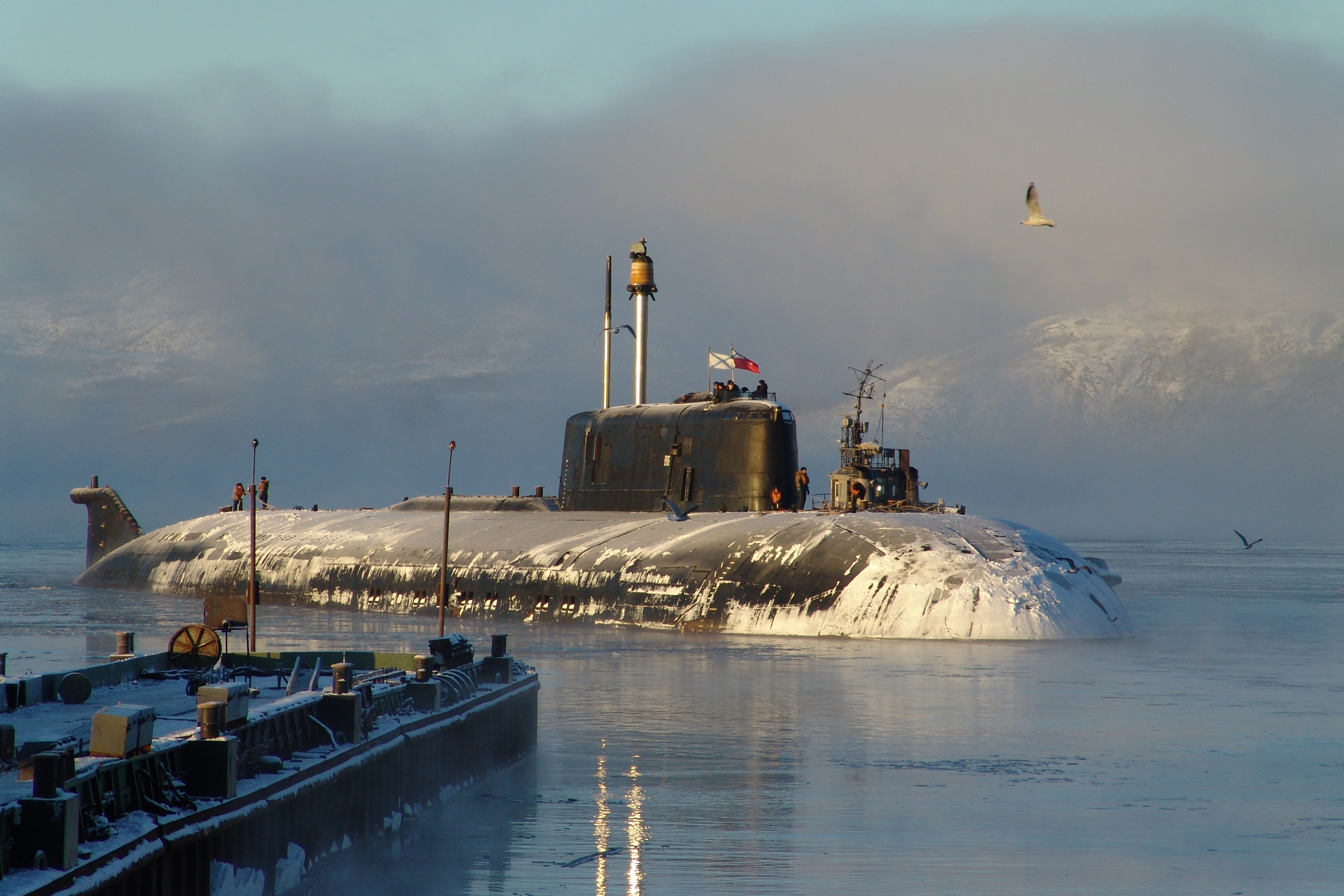 General 3264x2176 submarine ice flag vehicle military military vehicle Russian Navy