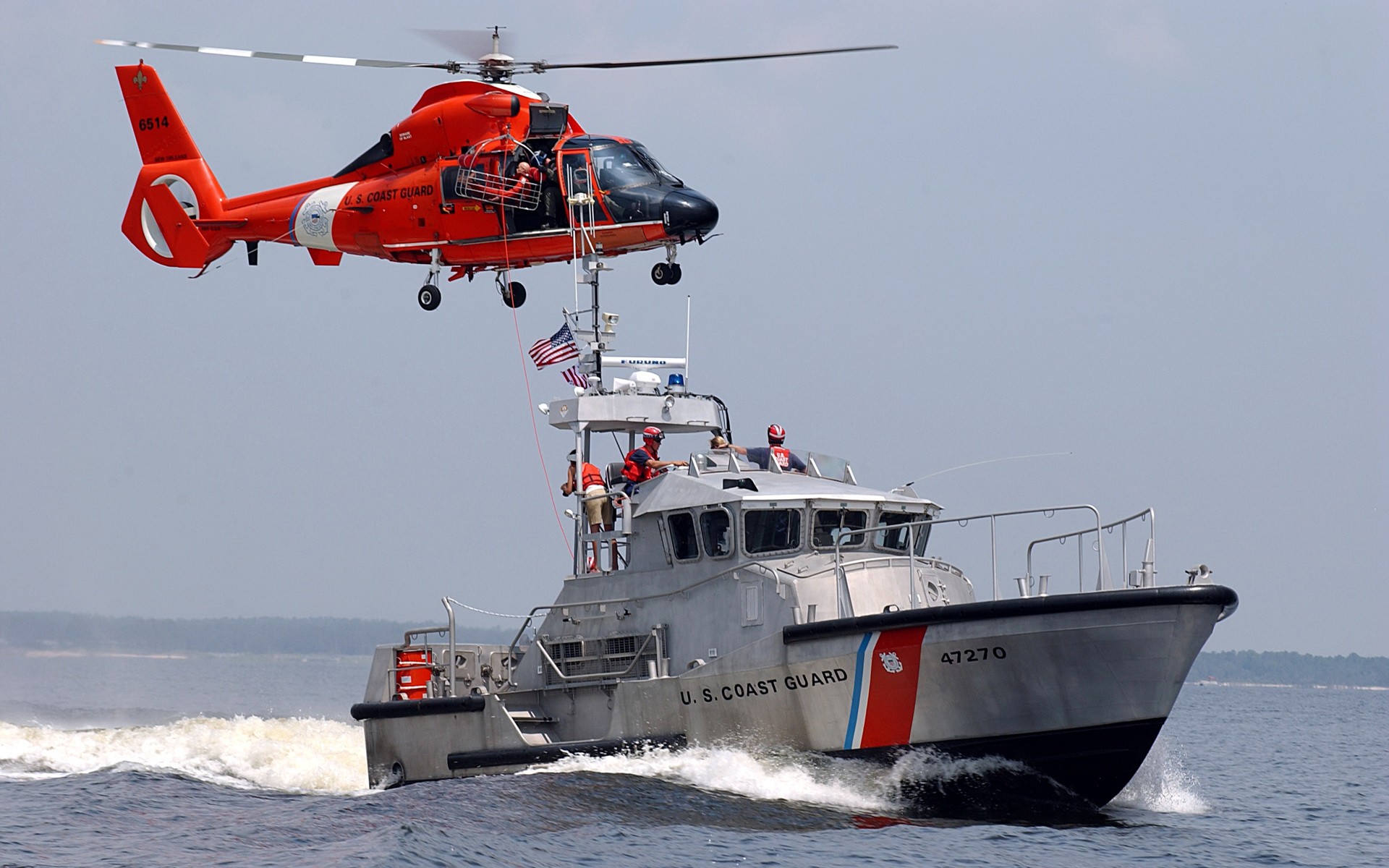 General 1920x1200 coast guard helicopters vehicle aircraft boat United States Coast Guard