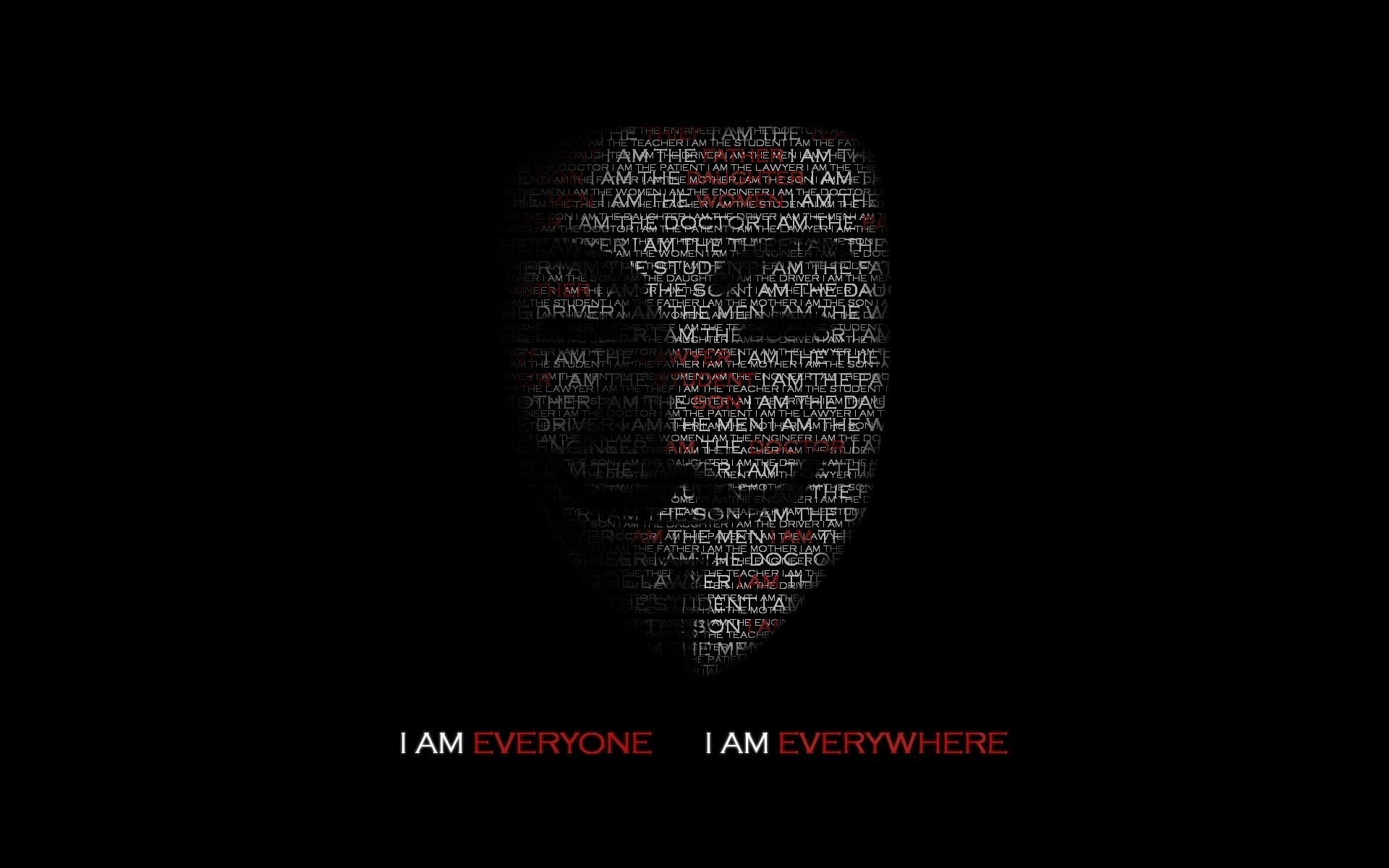 General 1920x1200 Anonymous (hacker group) typographic portraits minimalism typography mask
