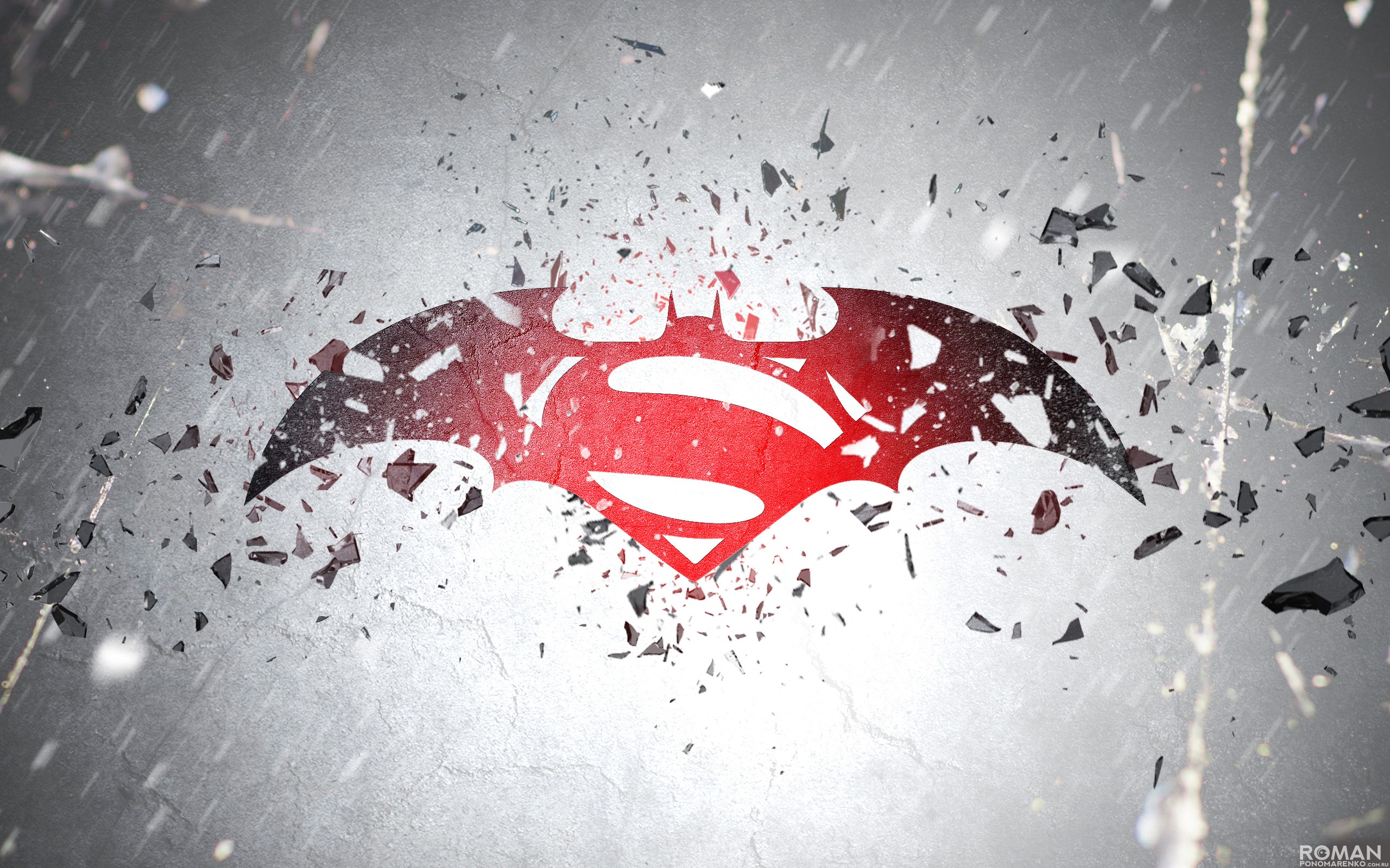 General 2560x1600 Batman Superman Batman v Superman: Dawn of Justice artwork movies logo superhero DC Comics
