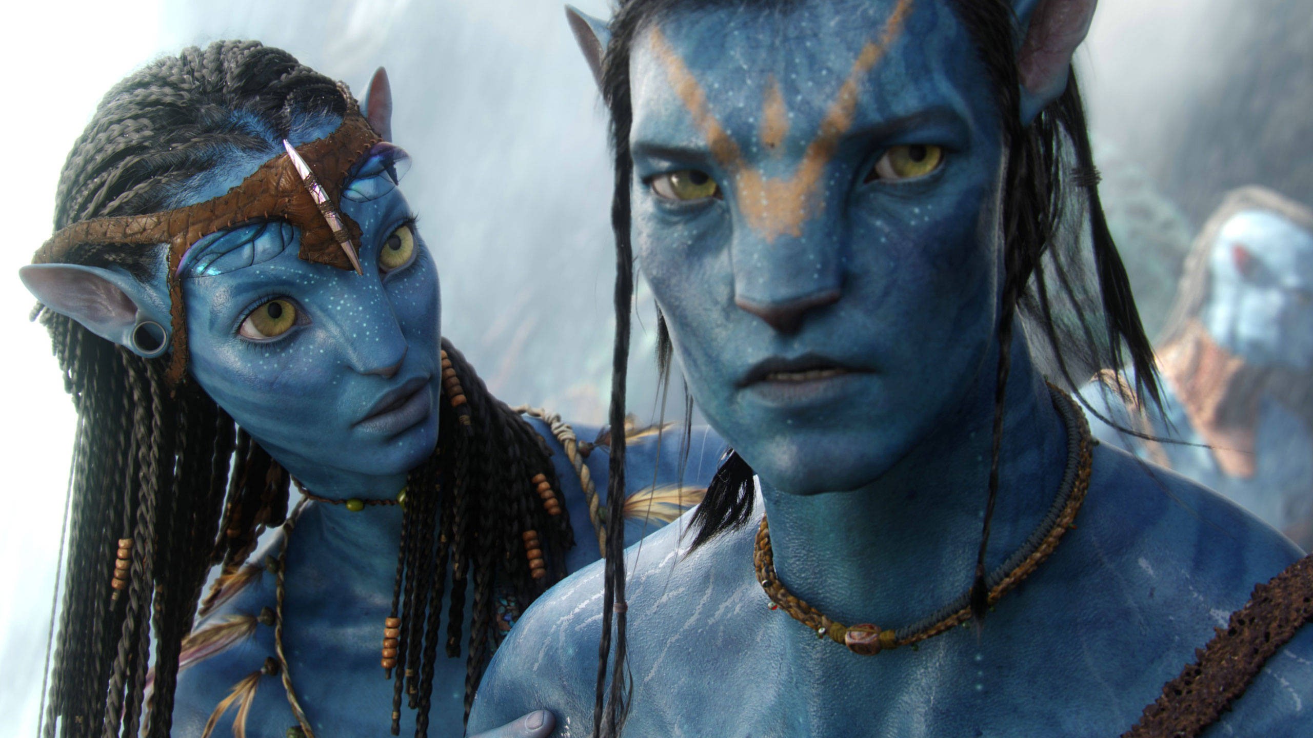 General 2560x1440 Avatar blue skin movies science fiction Neytiri Jake Sully Na'vi couple digital art film stills
