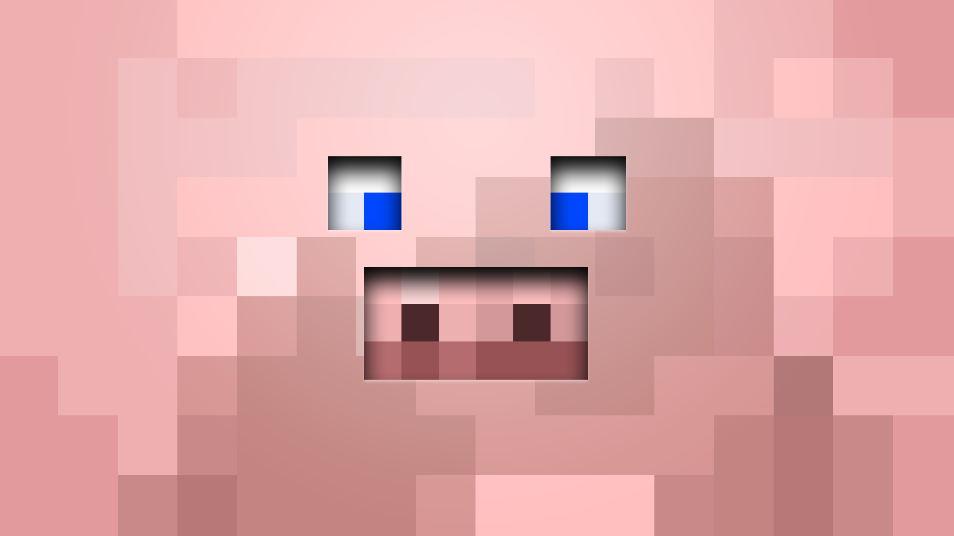 General 1920x1080 pink pigs video games Minecraft PC gaming