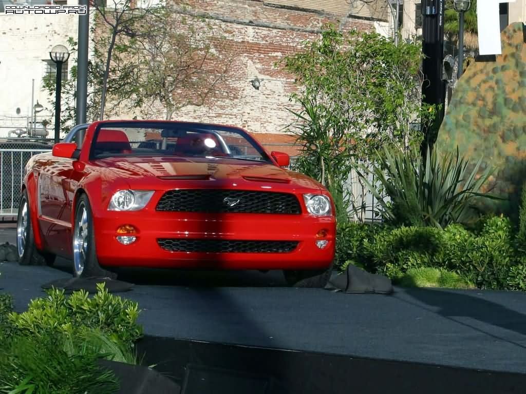 General 1024x768 car vehicle red cars Ford Mustang Ford Ford Mustang GT Concept convertible muscle cars American cars