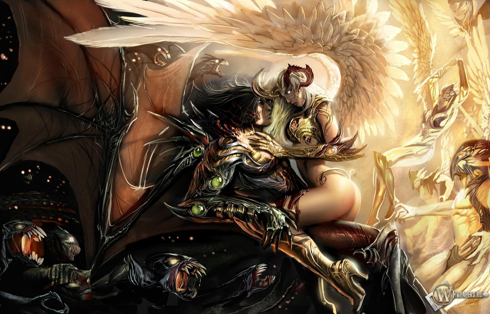 General 1600x1024 demon fantasy girl ass fantasy art dark fantasy the Darkness fantasy men