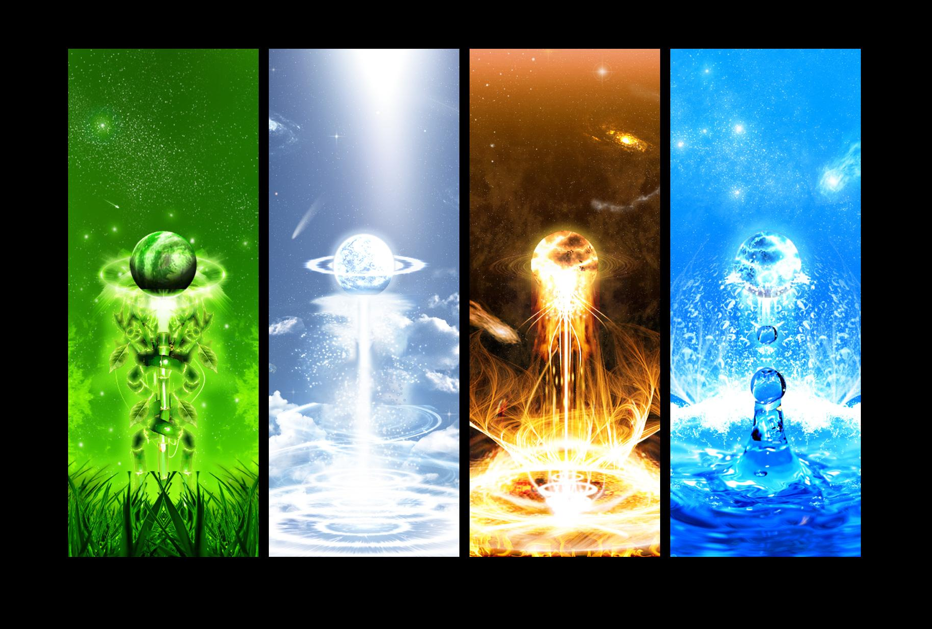 General 1834x1238 collage four elements nature fire water air Earth