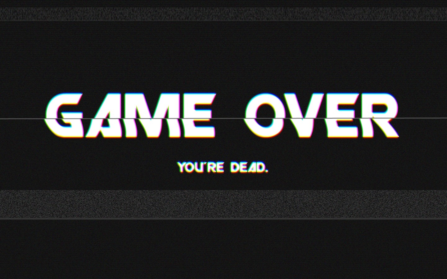 General 1440x900 GAME OVER video games glitch art video game art PC gaming