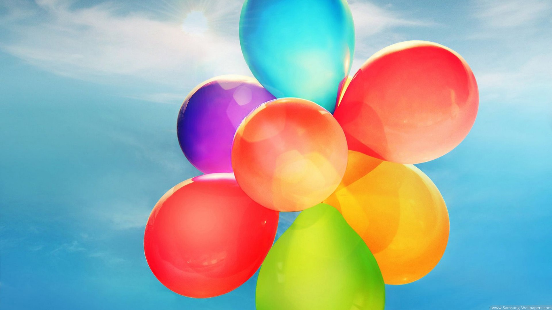 General 1920x1080 balloon colorful sky blue bright vibrant