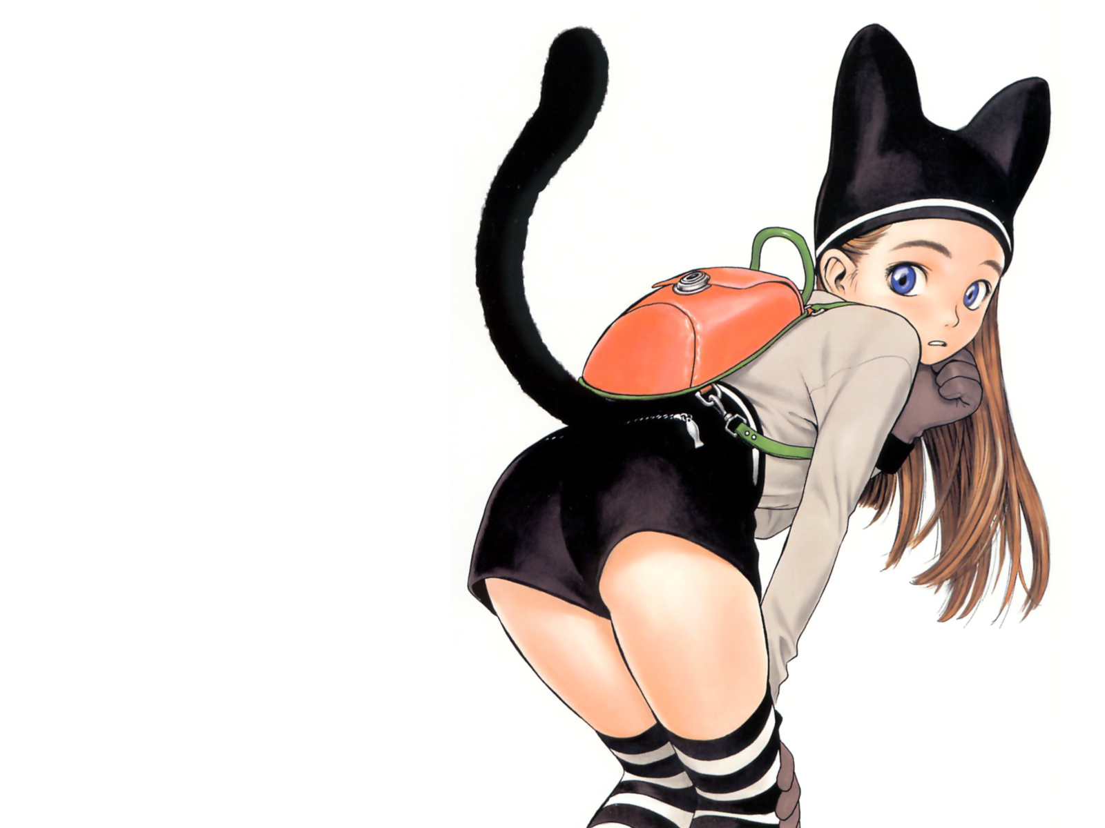 Anime 1600x1200 anime girls blue eyes brunette animal ears cat girl original characters anime