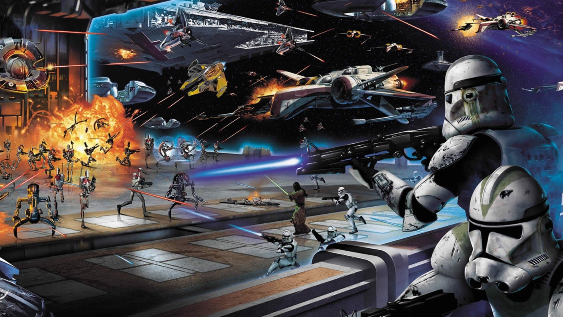 General 1920x1080 Star Wars The Clone Wars clone trooper science fiction artwork battle Star Wars Ships TV series