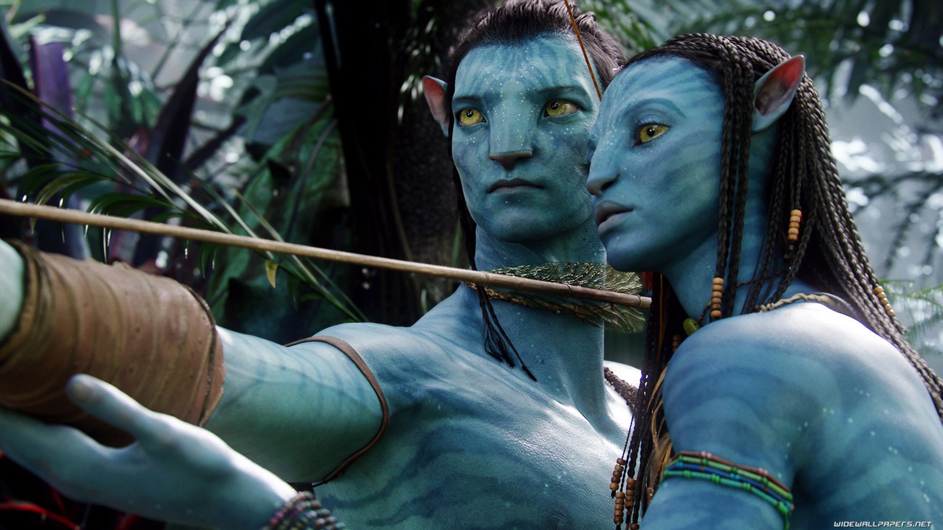 General 1920x1080 Arrow movie scenes Avatar science fiction blue skin film stills movies