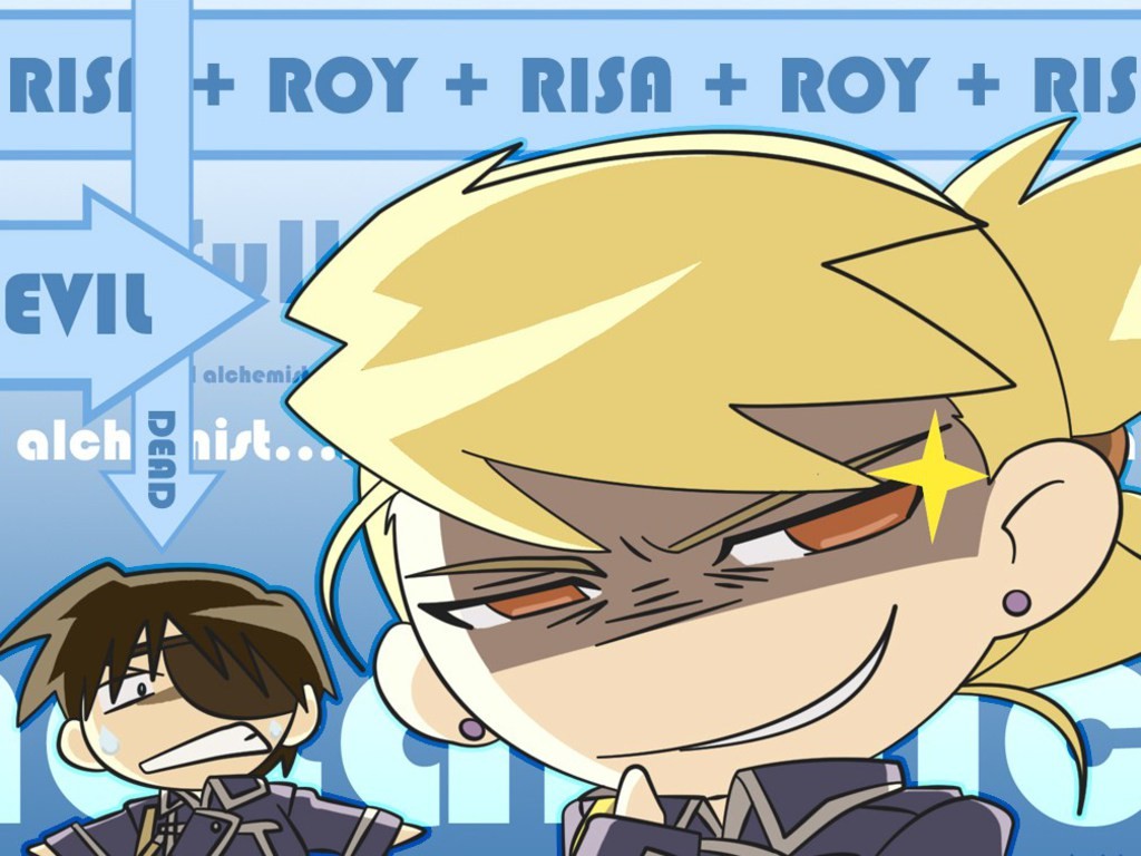 Anime 1024x768 Riza Hawkeye Roy Mustang anime