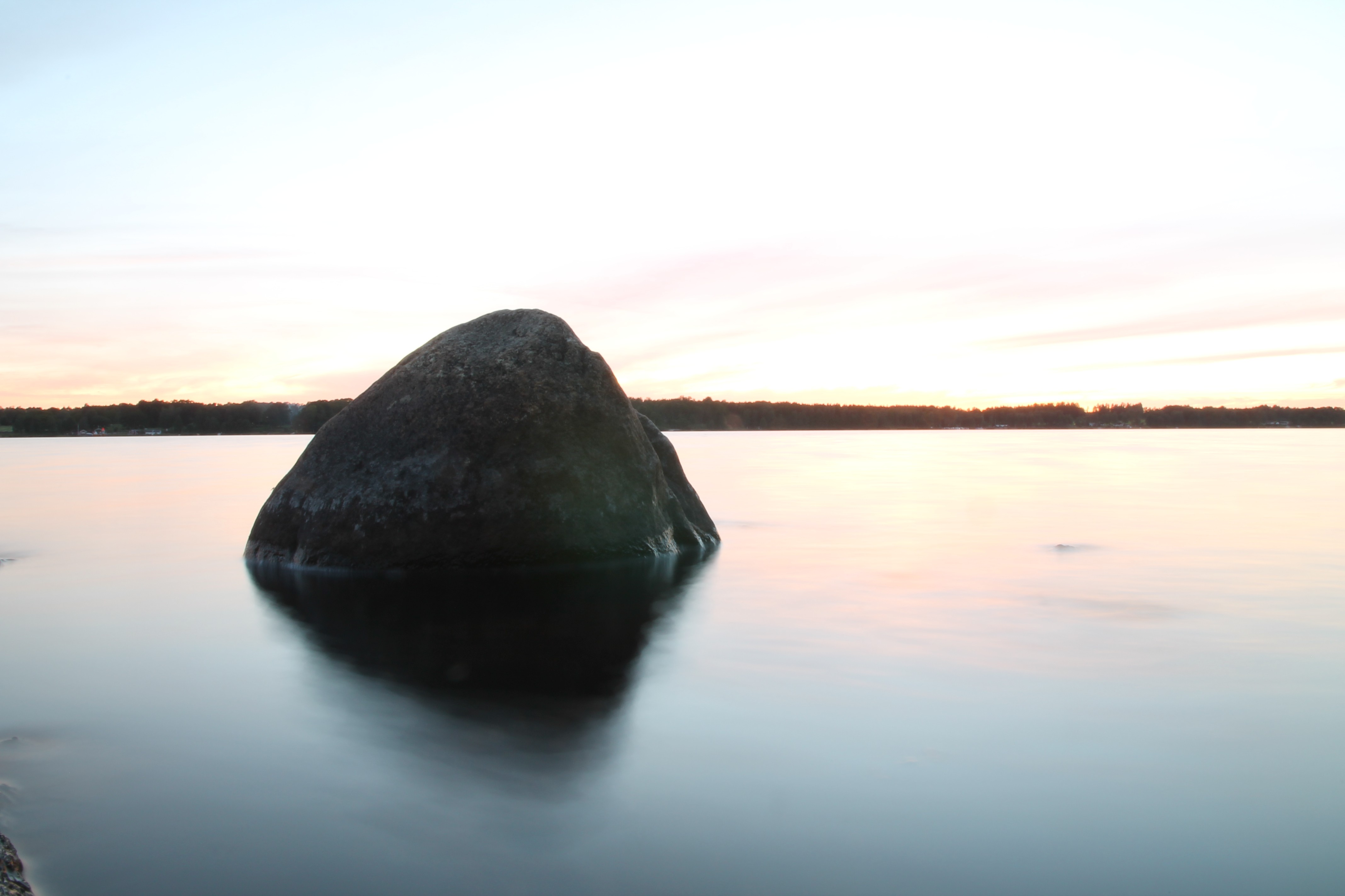 General 4272x2848 landscape nature lake Sweden stones sunset outdoors water