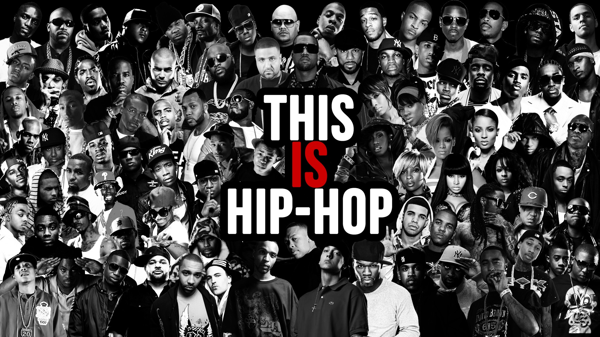 General 1920x1080 music collage hip hop Eminem Nicki Minaj Jay-Z Rapper Kanye West