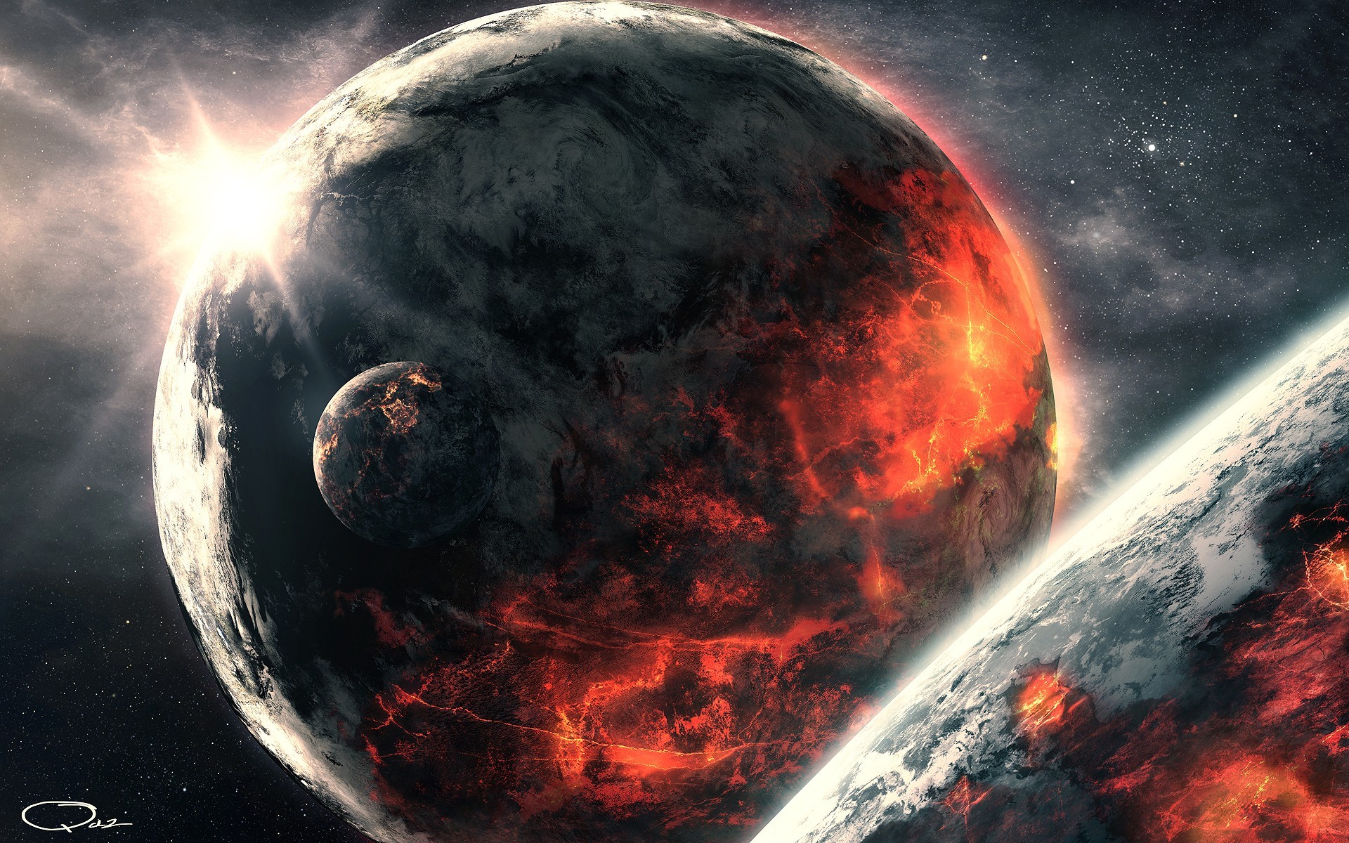 General 1920x1200 space planet universe galaxy space art digital art apocalyptic