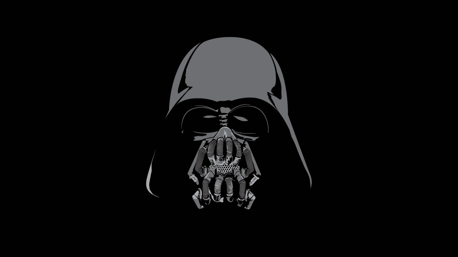 General 1600x900 Star Wars Darth Vader Bane crossover black black background simple background villains movie characters