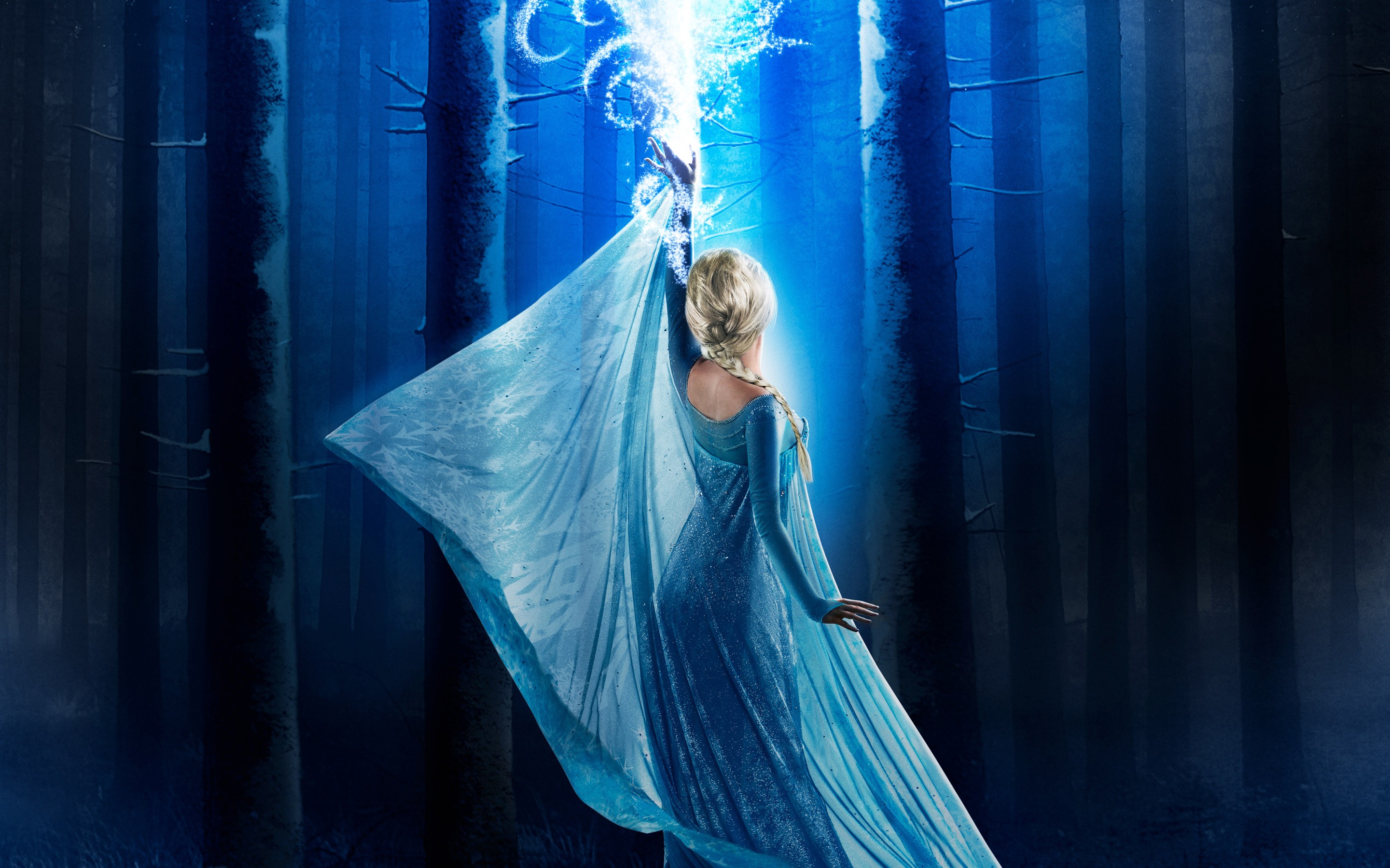 General 2880x1800 Frozen (movie) fantasy girl Disney princesses blonde dress blue dress Once Upon A Time