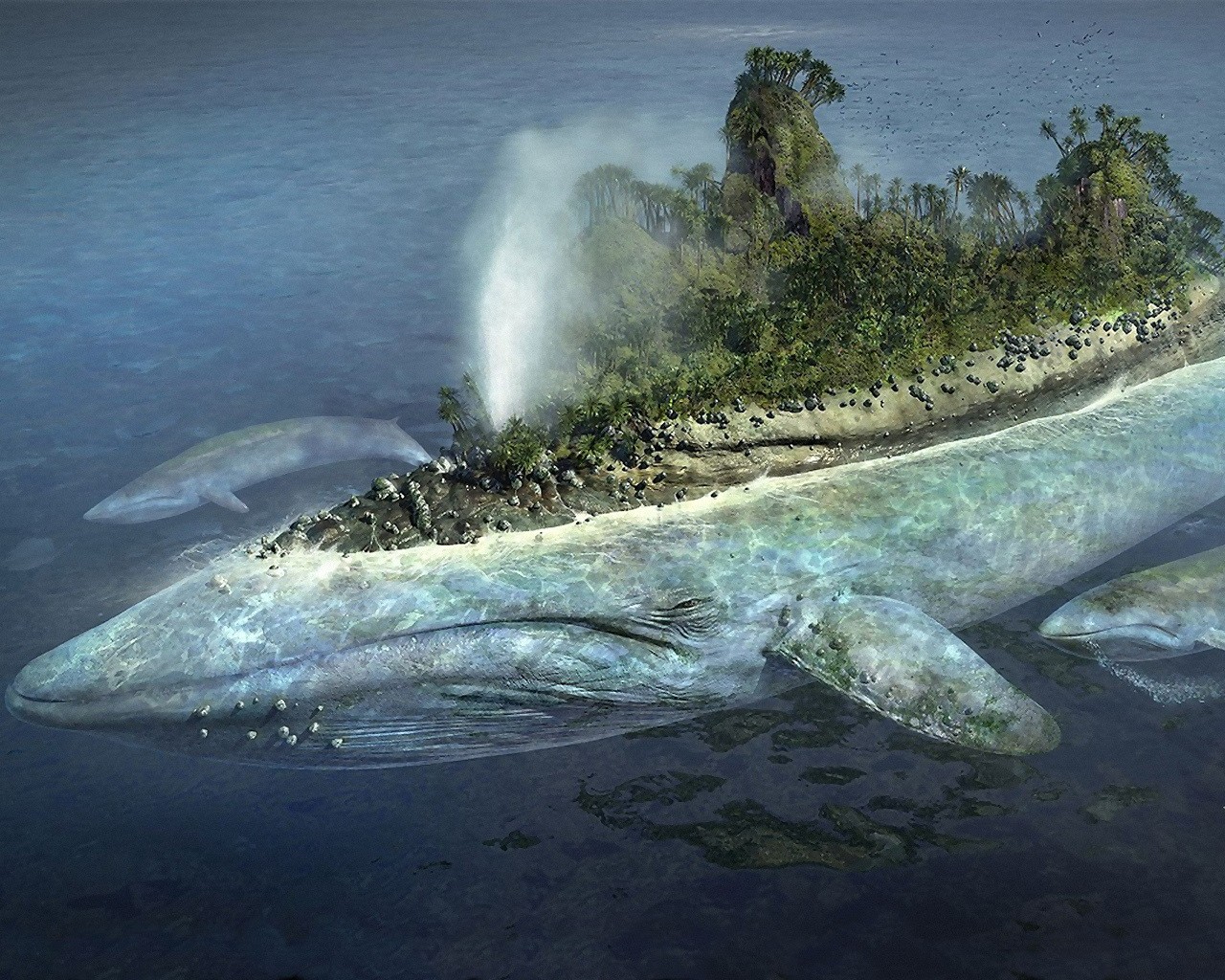 General 1280x1024 digital art fantasy art artwork whale