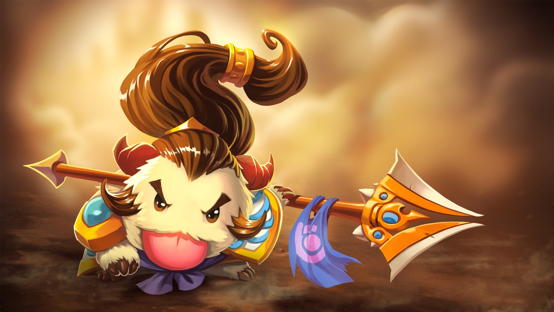 General 1920x1080 League of Legends video game art Xin Zhao (League of Legends) Poro (League of Legends) PC gaming video game characters digital art
