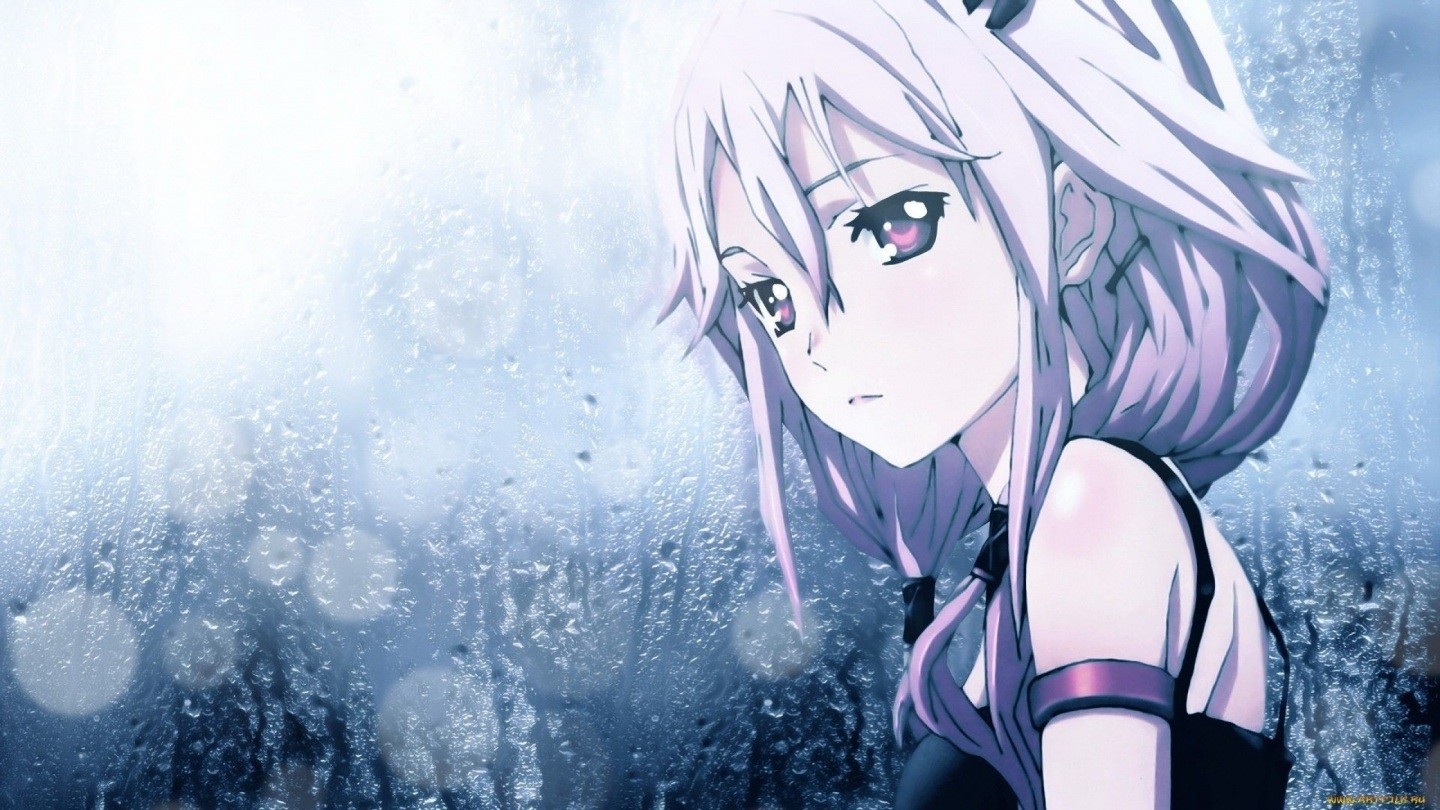 Anime 1440x810 rain anime Guilty Crown Yuzuriha Inori anime girls