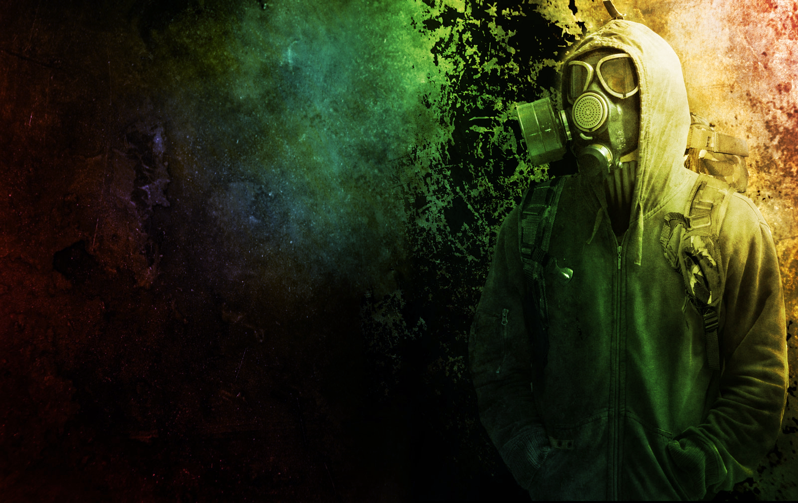 General 1600x1008 gas masks artwork colorful digital art