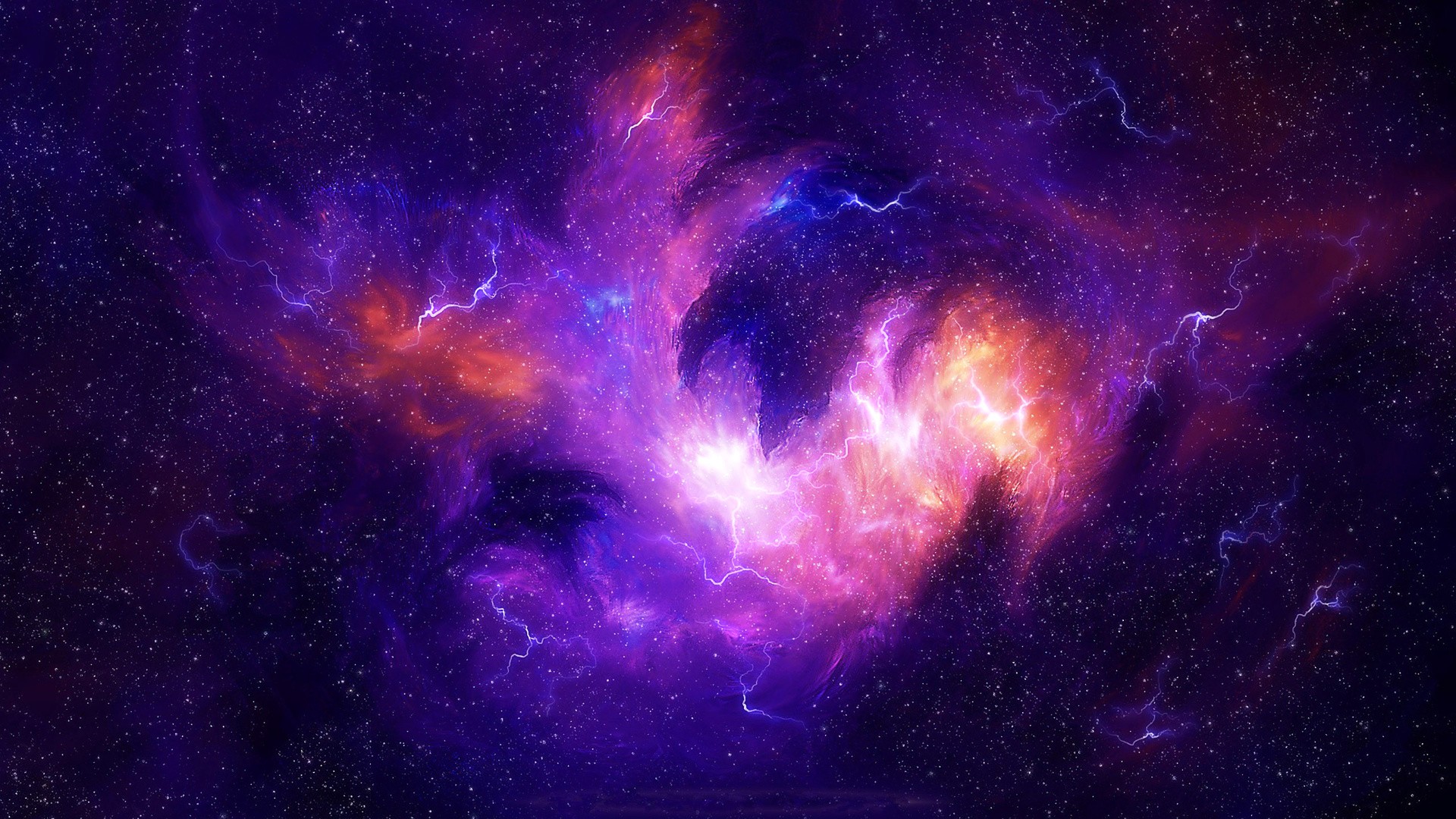 General 1920x1080 digital art space universe stars nebula galaxy space art