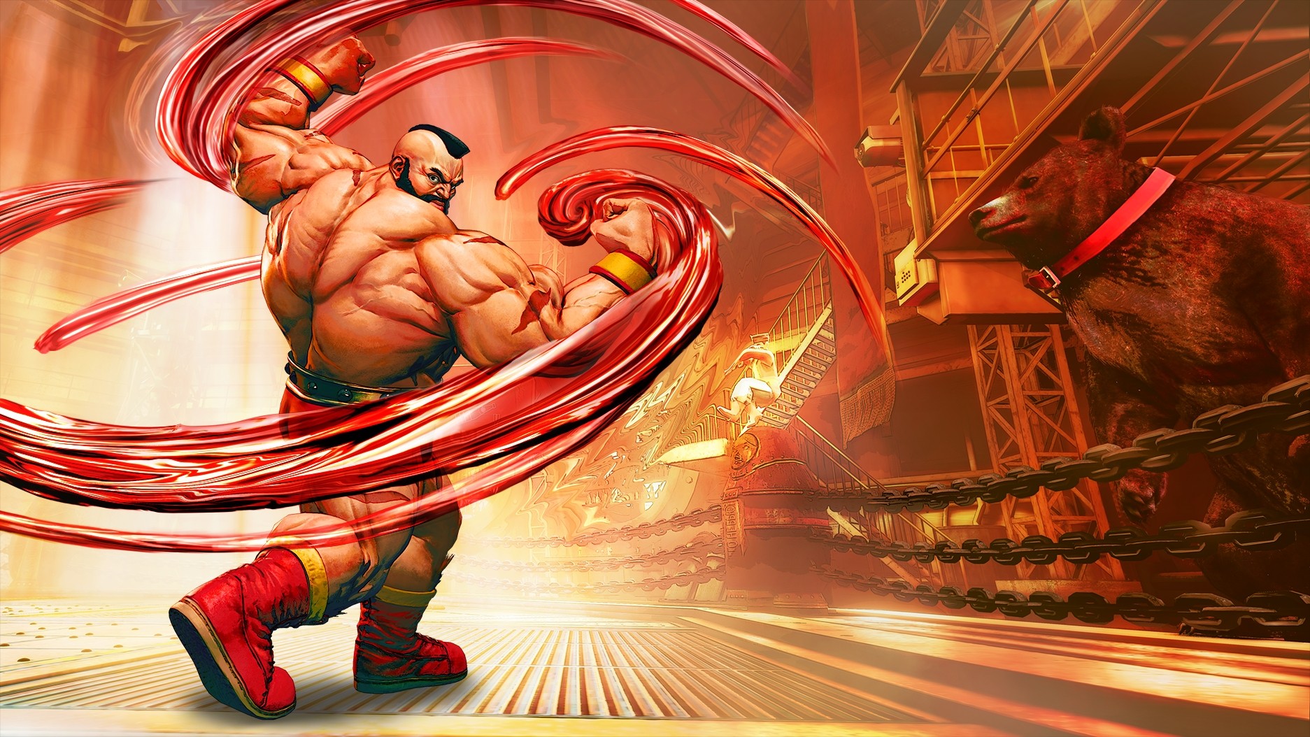 General 1873x1054 Street Fighter V Zangief (Street Fighter) PlayStation 4 shirtless muscles video game art video game men video game warriors Capcom digital art
