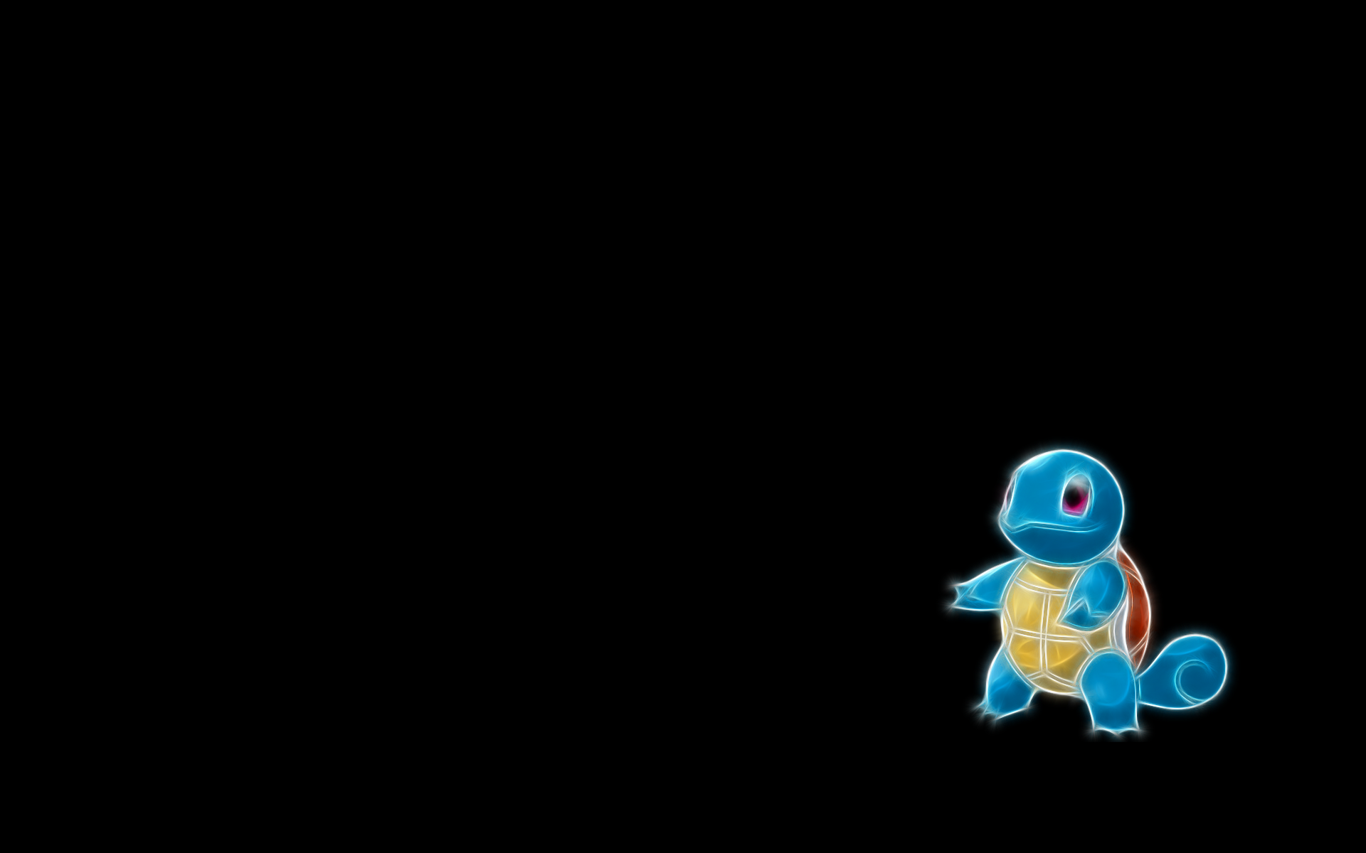 General 1920x1200 Pokémon Squirtle Fractalius minimalism video games simple background black background video game characters