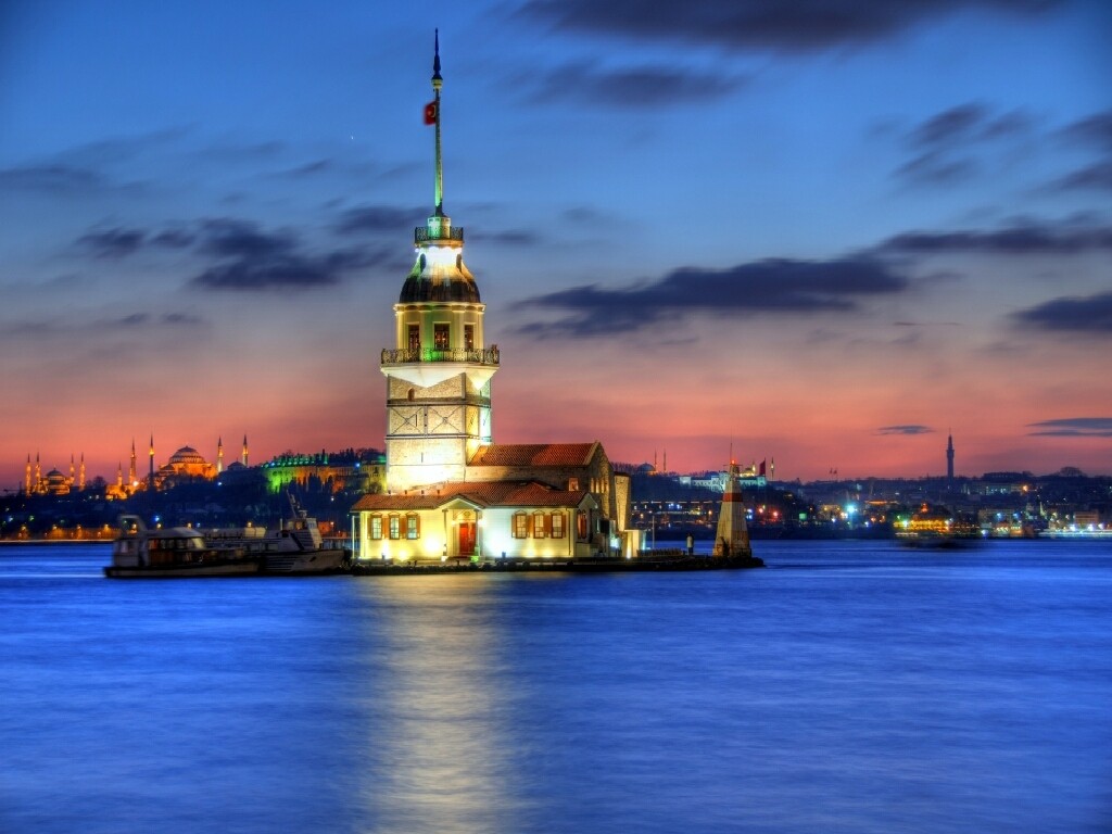 General 1024x768 Istanbul lighthouse Turkey bay water building