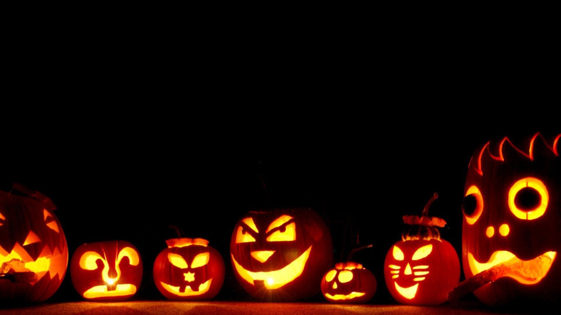 General 1920x1080 Halloween simple background lights creepy pumpkin