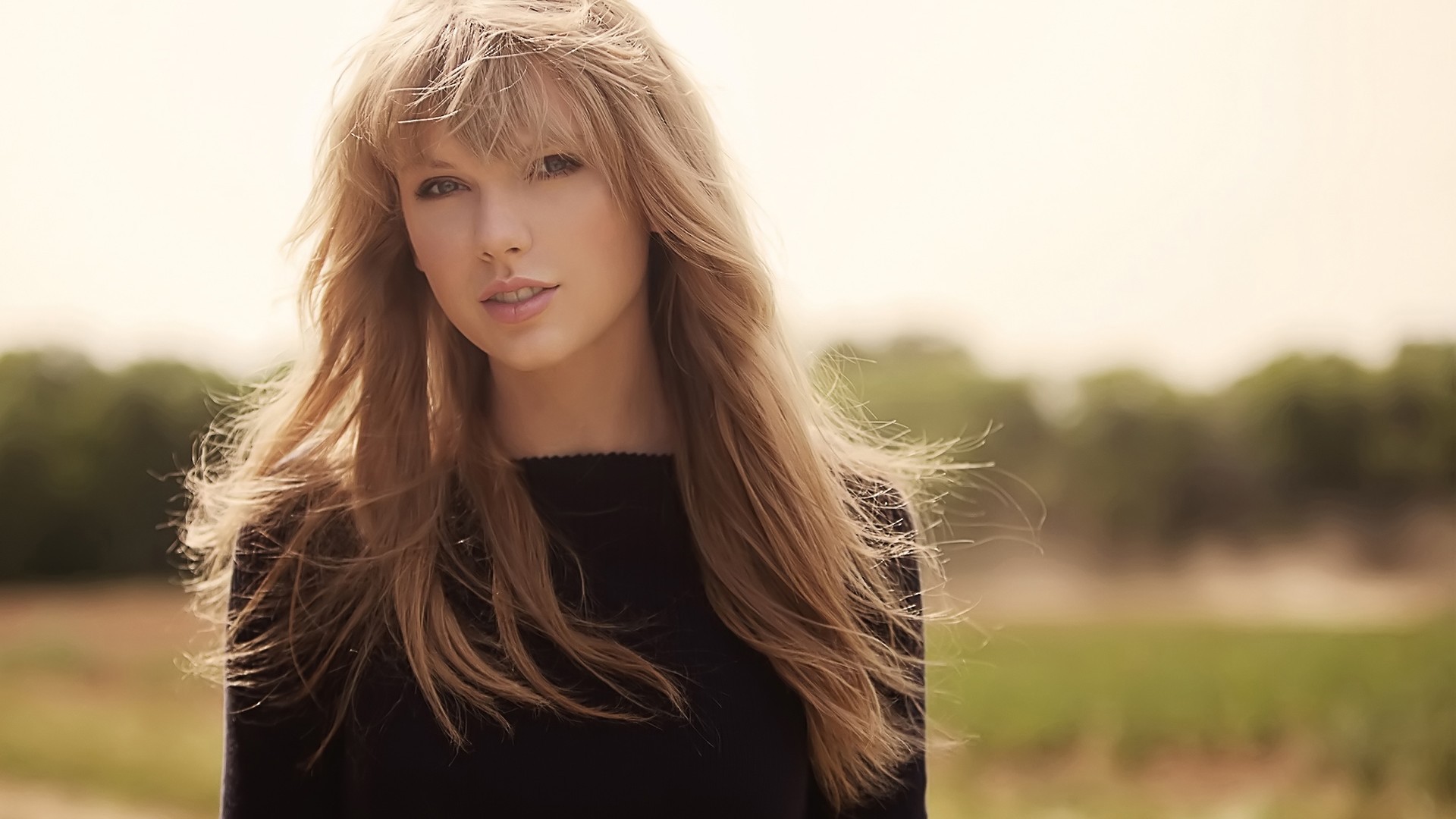 People 1920x1080 Taylor Swift singer women looking at viewer face long hair celebrity women outdoors outdoors makeup