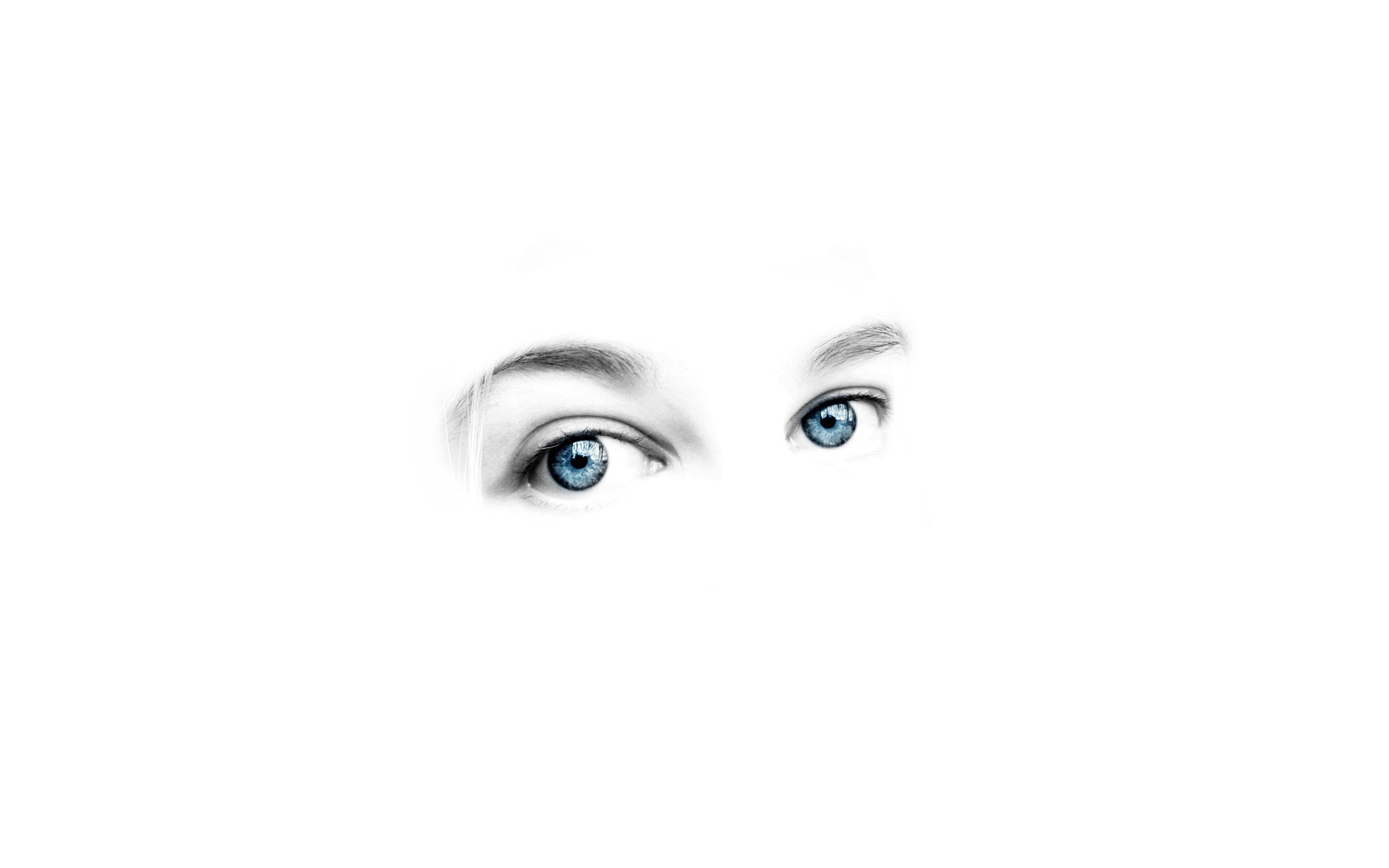 General 1920x1200 eyes drawing women white background minimalism looking at viewer simple background blue eyes