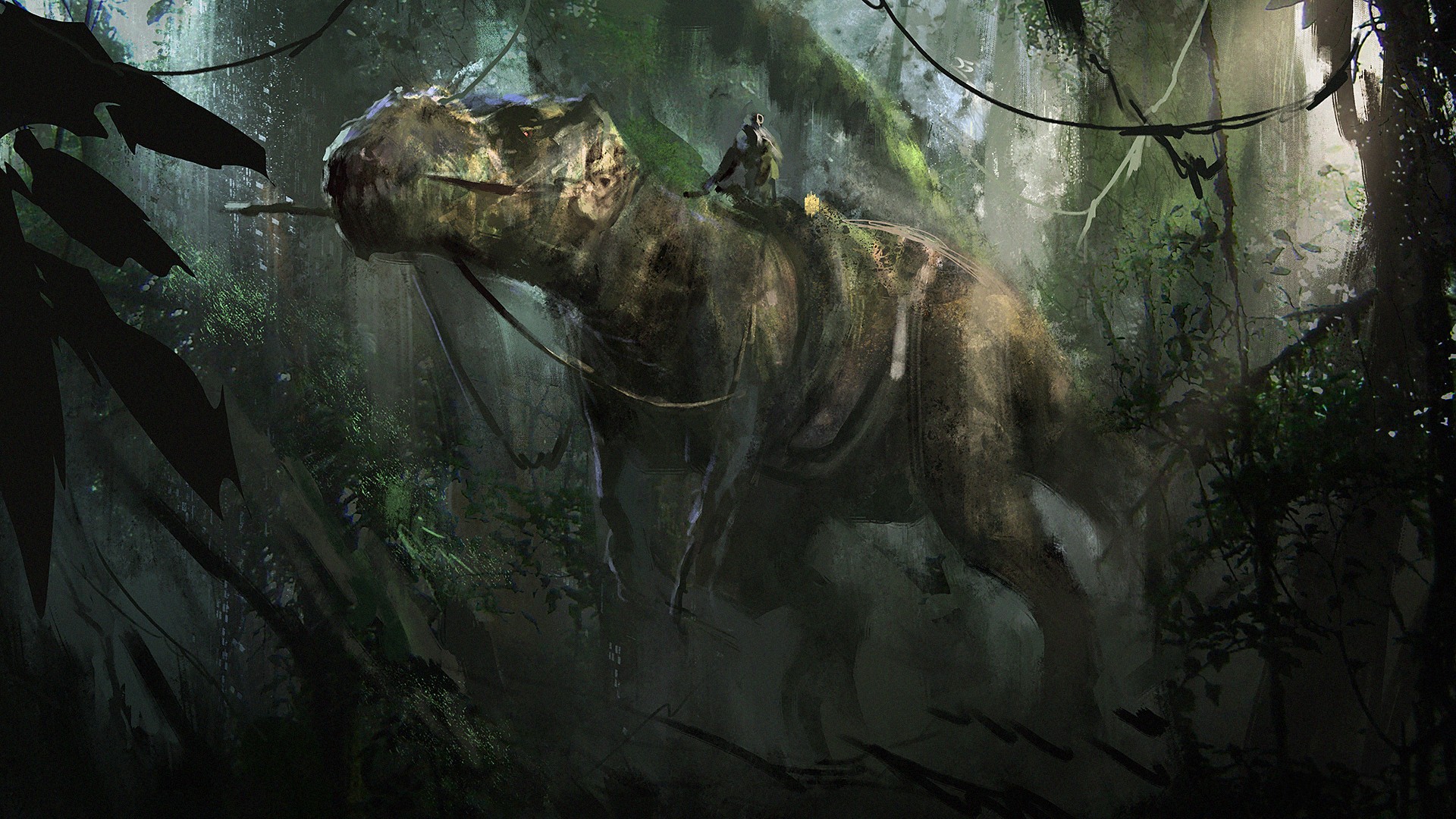 General 1920x1080 dinosaurs fantasy art artwork
