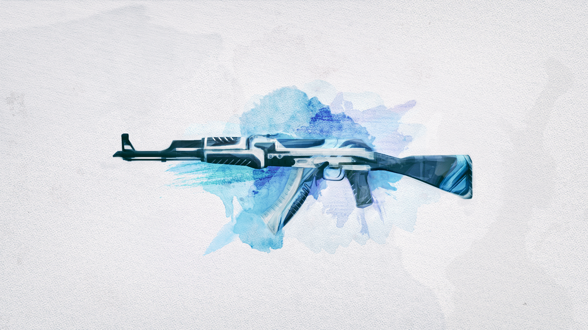 General 1920x1080 Counter-Strike: Global Offensive vulcan weapon simple background PC gaming cyan white background
