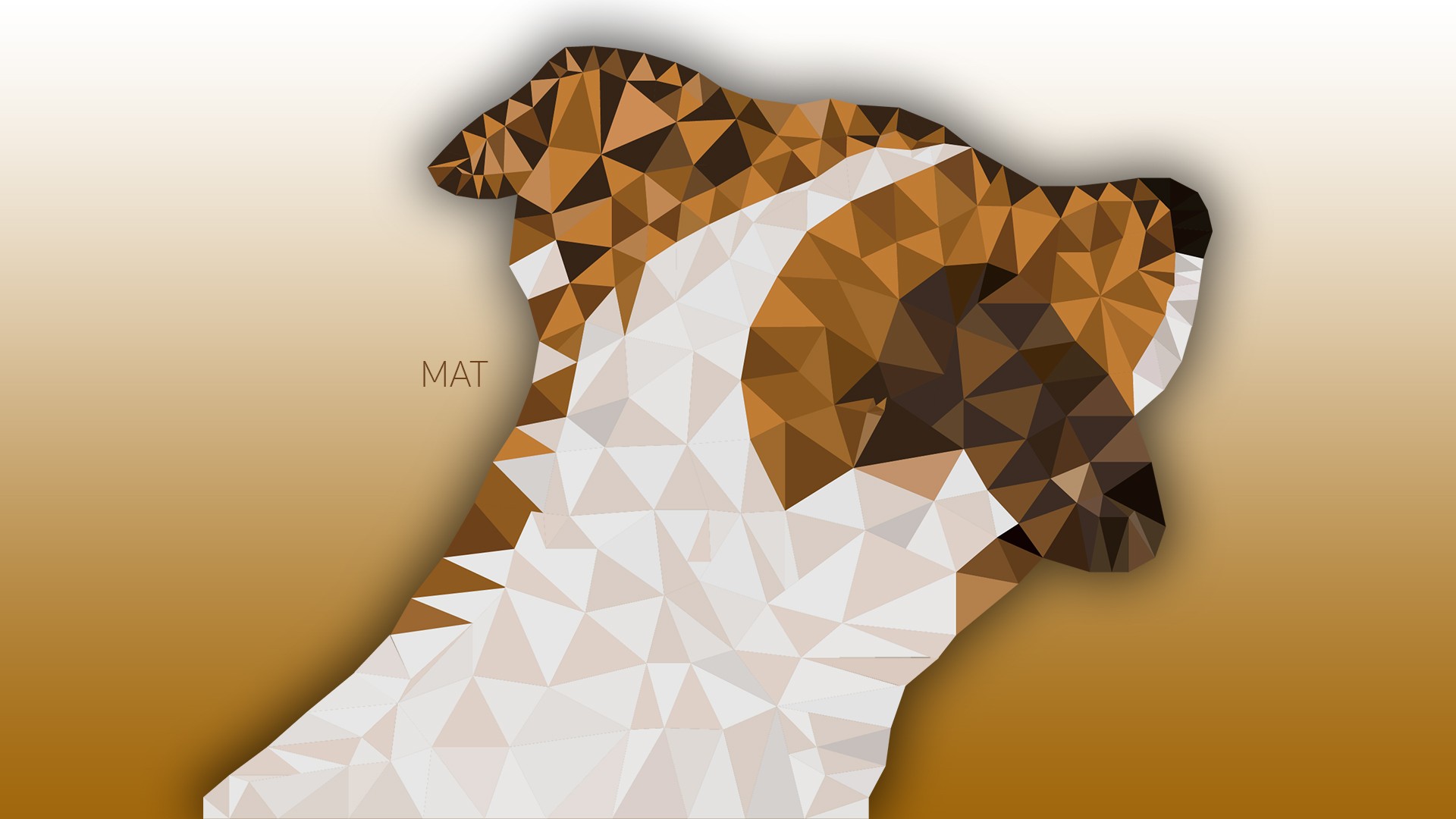 General 1920x1080 animals poly low poly dog mammals digital art gradient simple background