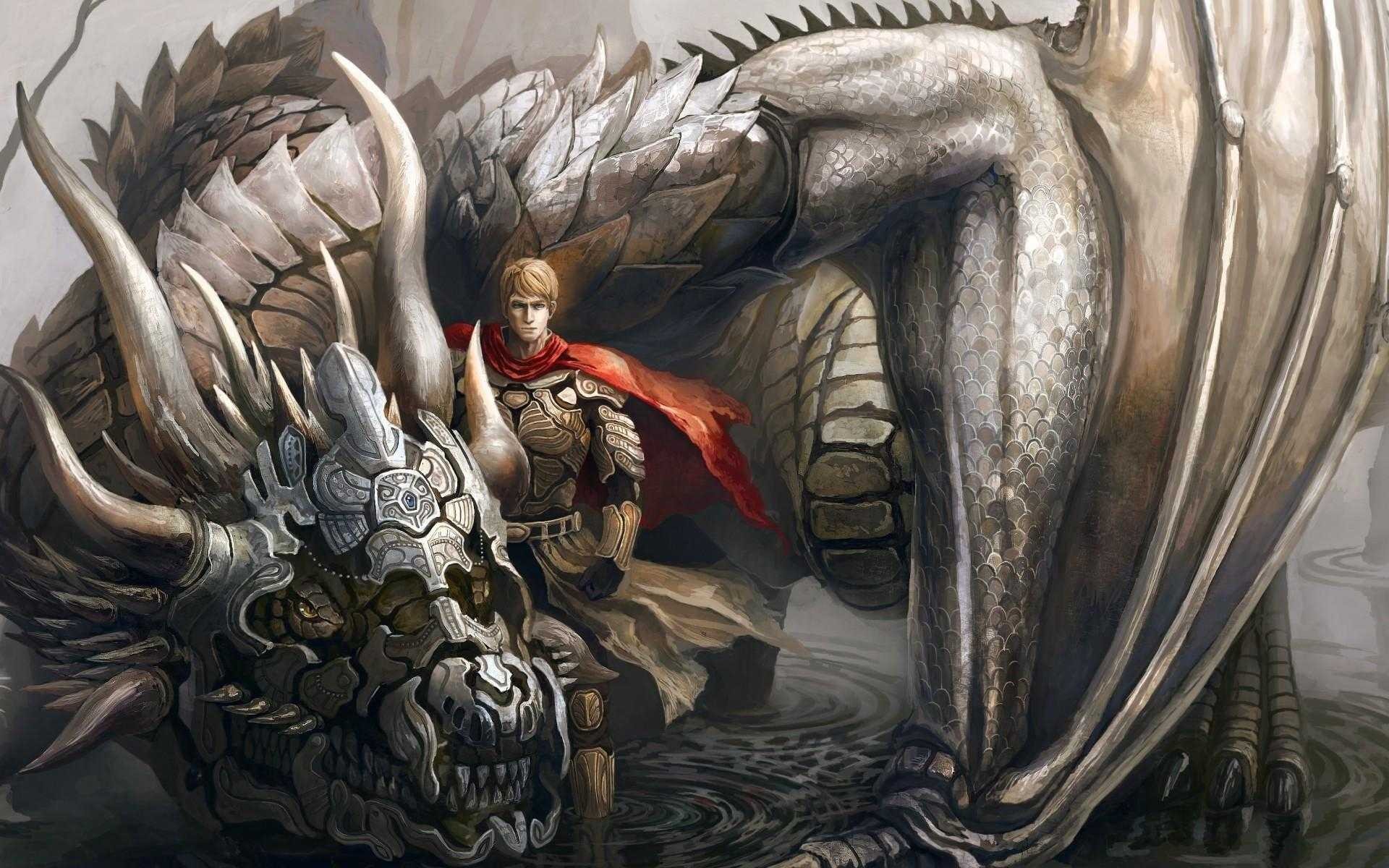 General 1920x1200 fantasy art Wyvern creature fantasy men dragon digital art