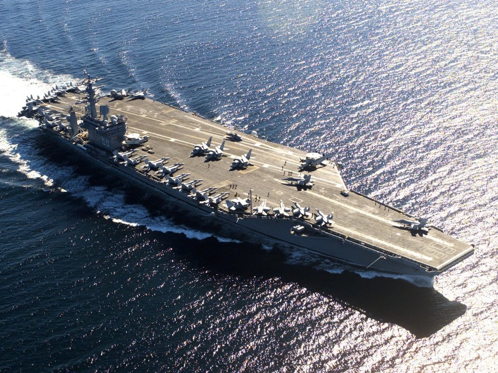 General 1024x768 aircraft carrier United States Navy carrier military vehicle ship military vehicle USS Nimitz aerial view sea sailing flight deck warship