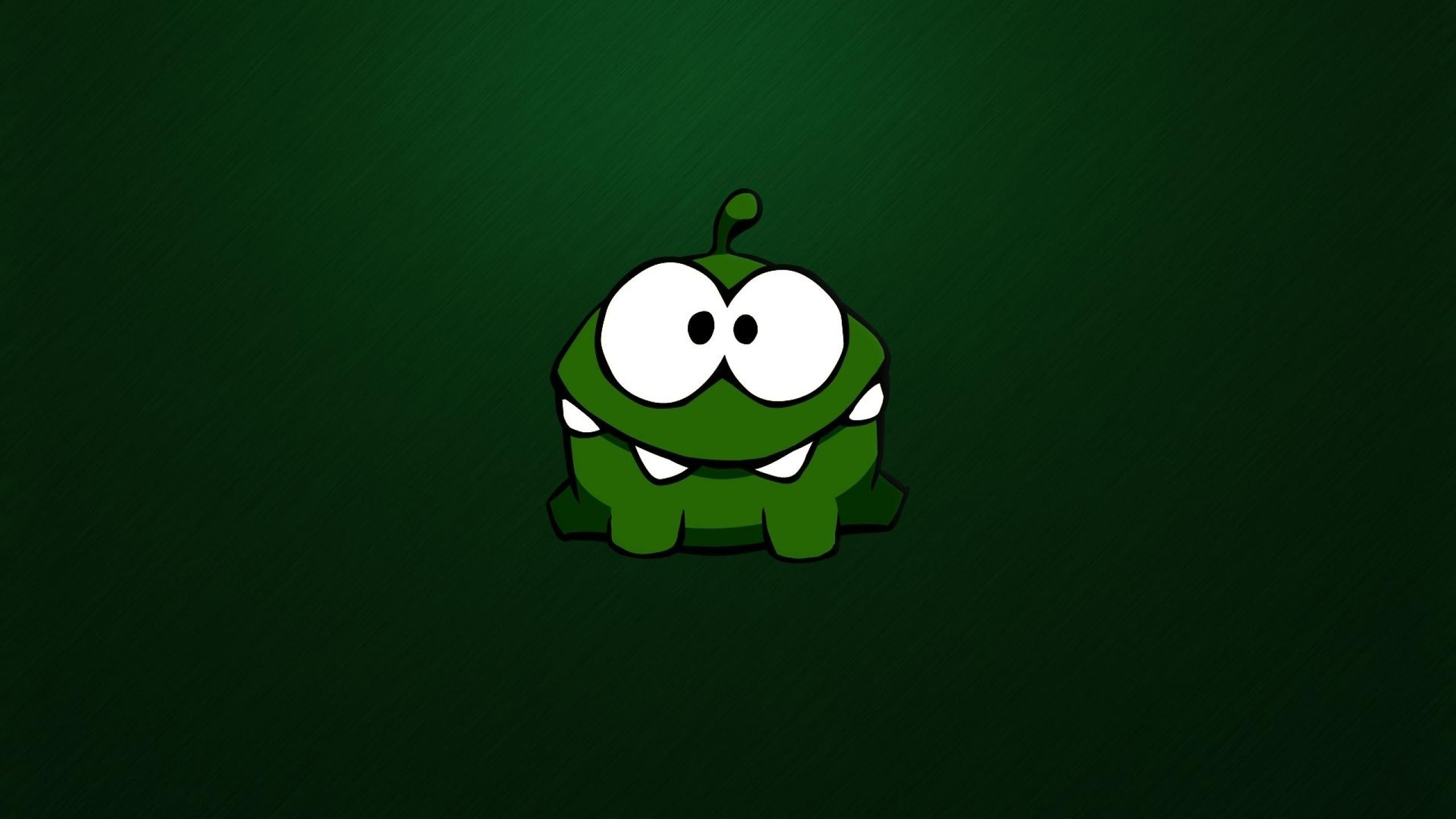 General 2560x1440 Cut The Rope green background humor simple background artwork