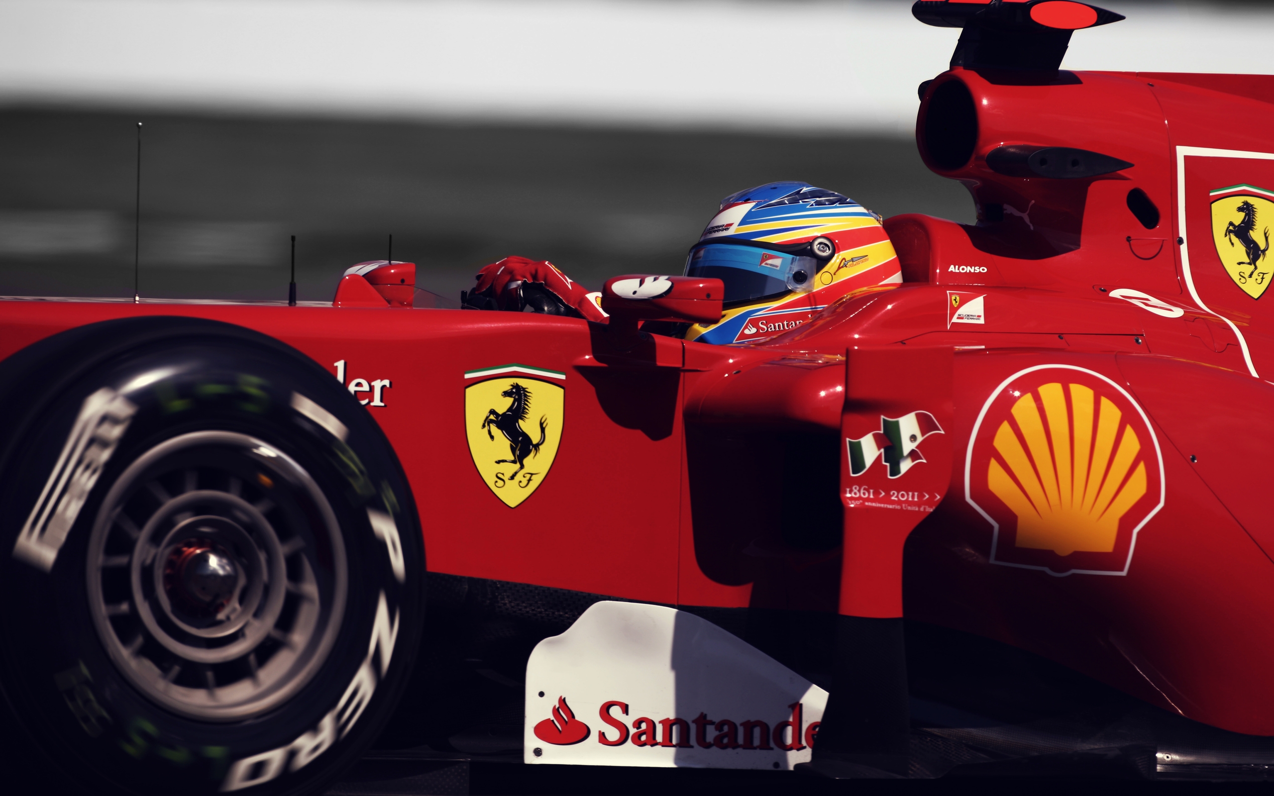 General 2560x1600 car Ferrari Formula 1 Fernando Alonso helmet race cars racing sport vehicle motorsport Racing driver