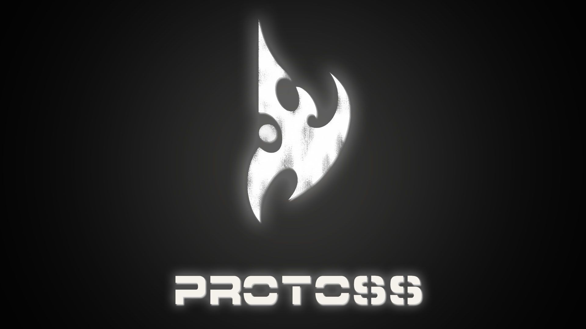 General 1920x1080 Protoss PC gaming StarCraft video game art simple background monochrome science fiction