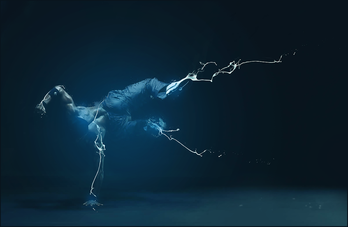 General 1200x785 digital art dancer artwork men blue surreal