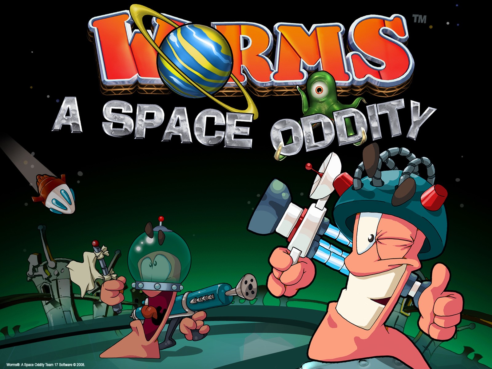 General 1600x1200 Worms Worms: A Space Oddity video games 2008 (Year)
