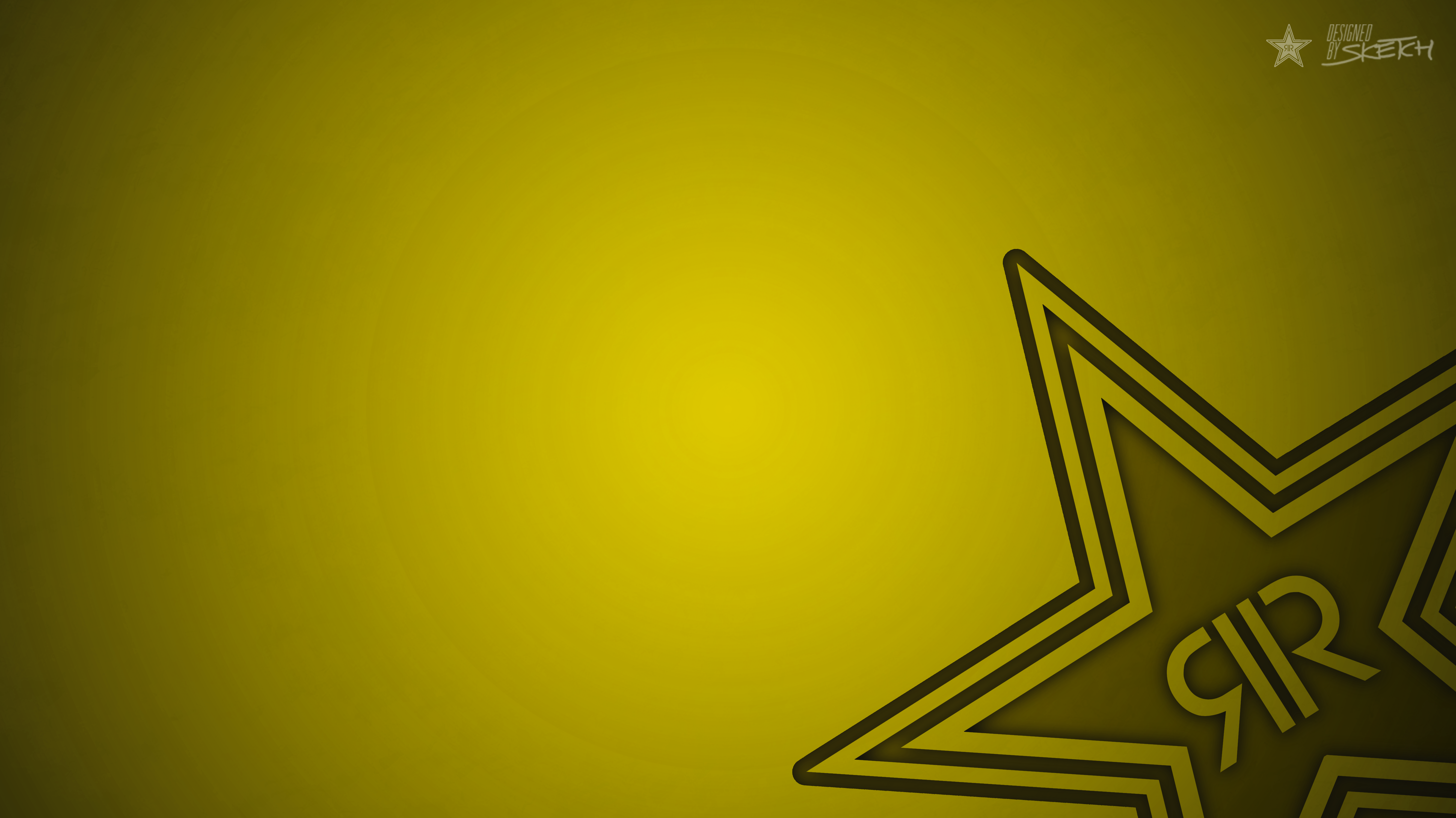 General 5333x3000 Rockstar (drink) minimalism energy drinks yellow background logo