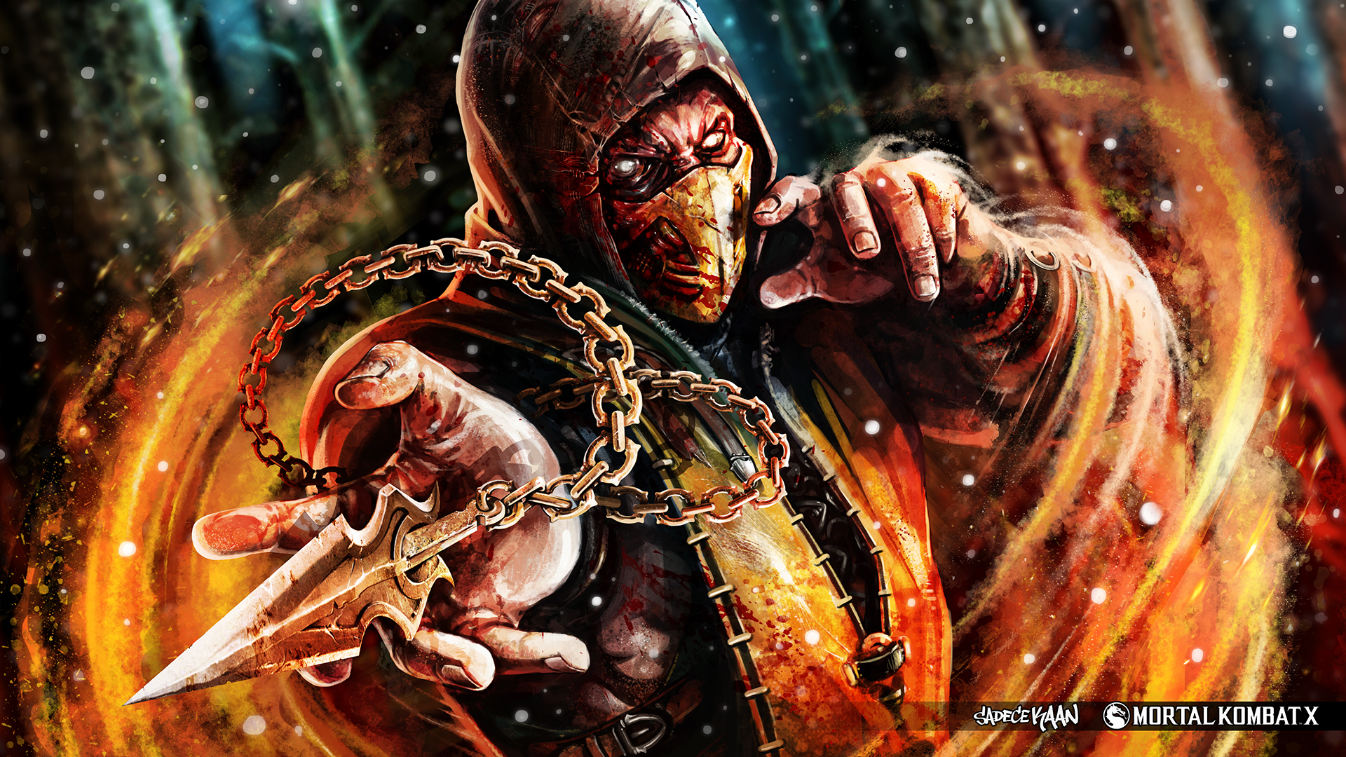 General 1920x1080 Mortal Kombat X video games video game art video game warriors fighting games Scorpion (Mortal Kombat) video game characters