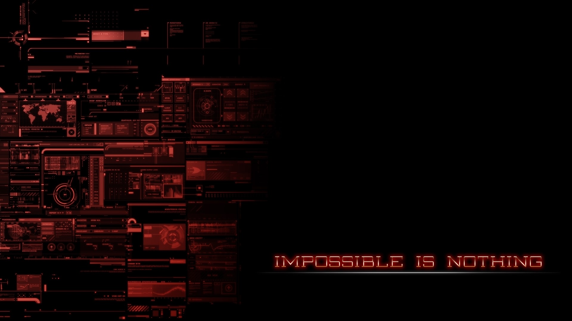 General 1920x1080 computer hacking typography technology black background simple background