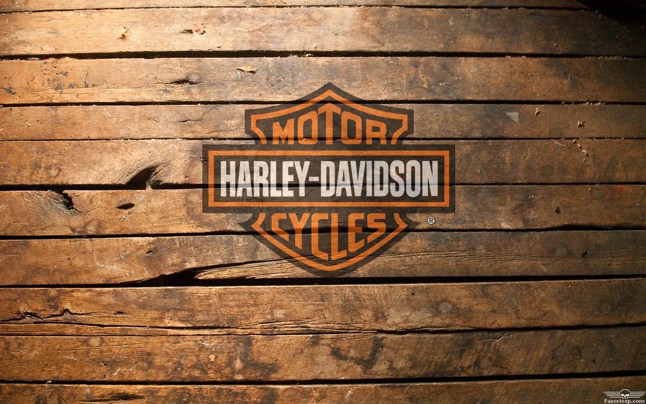 General 1280x800 logo wooden surface Harley-Davidson brand company