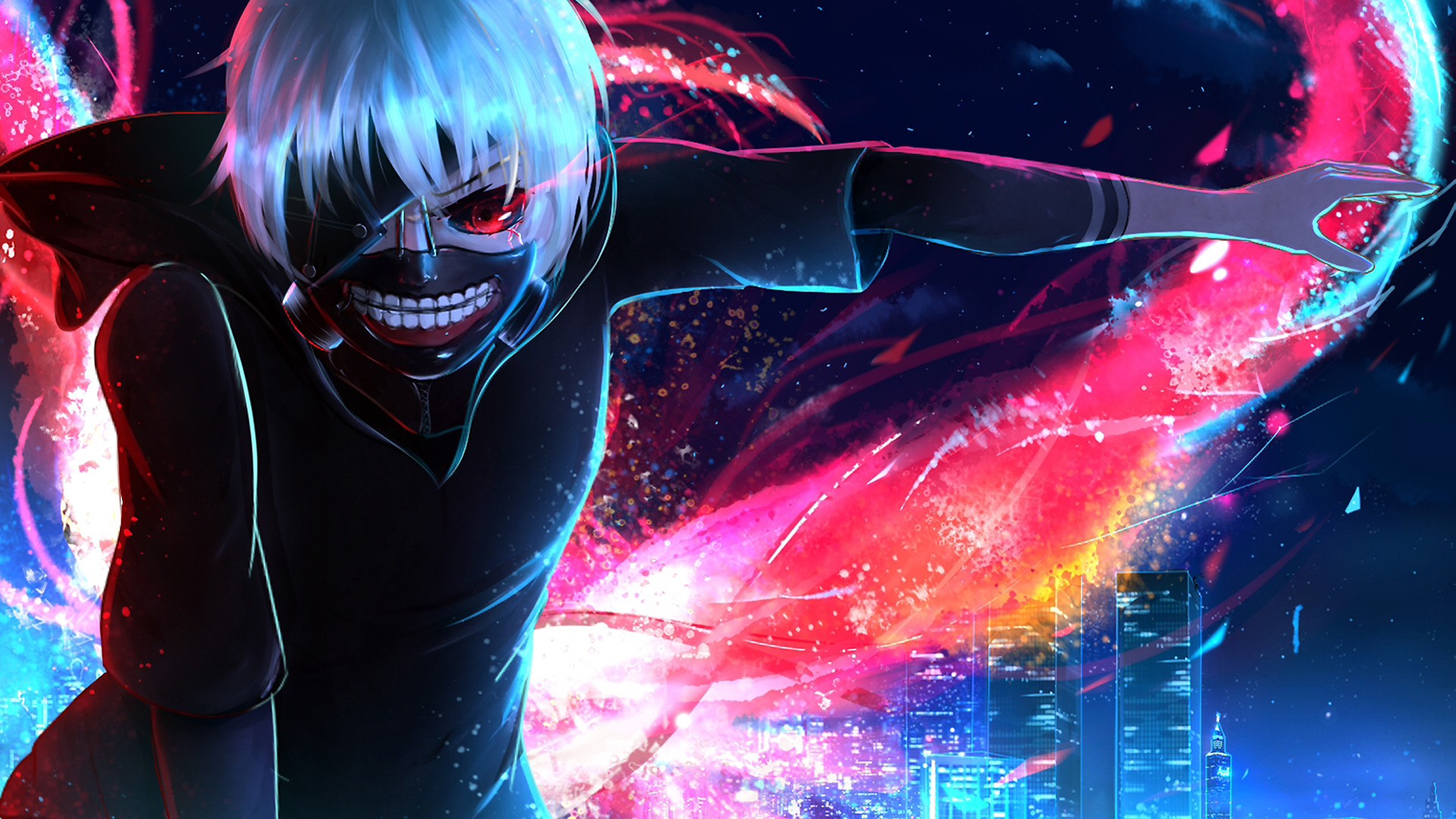 Anime 1920x1080 Tokyo Ghoul anime red eyes mask