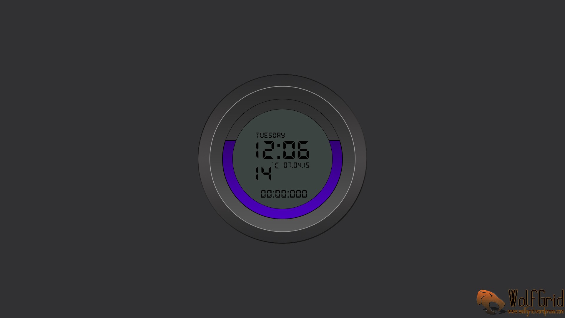 General 1920x1080 digital art clocks simple background numbers technology Tuesday