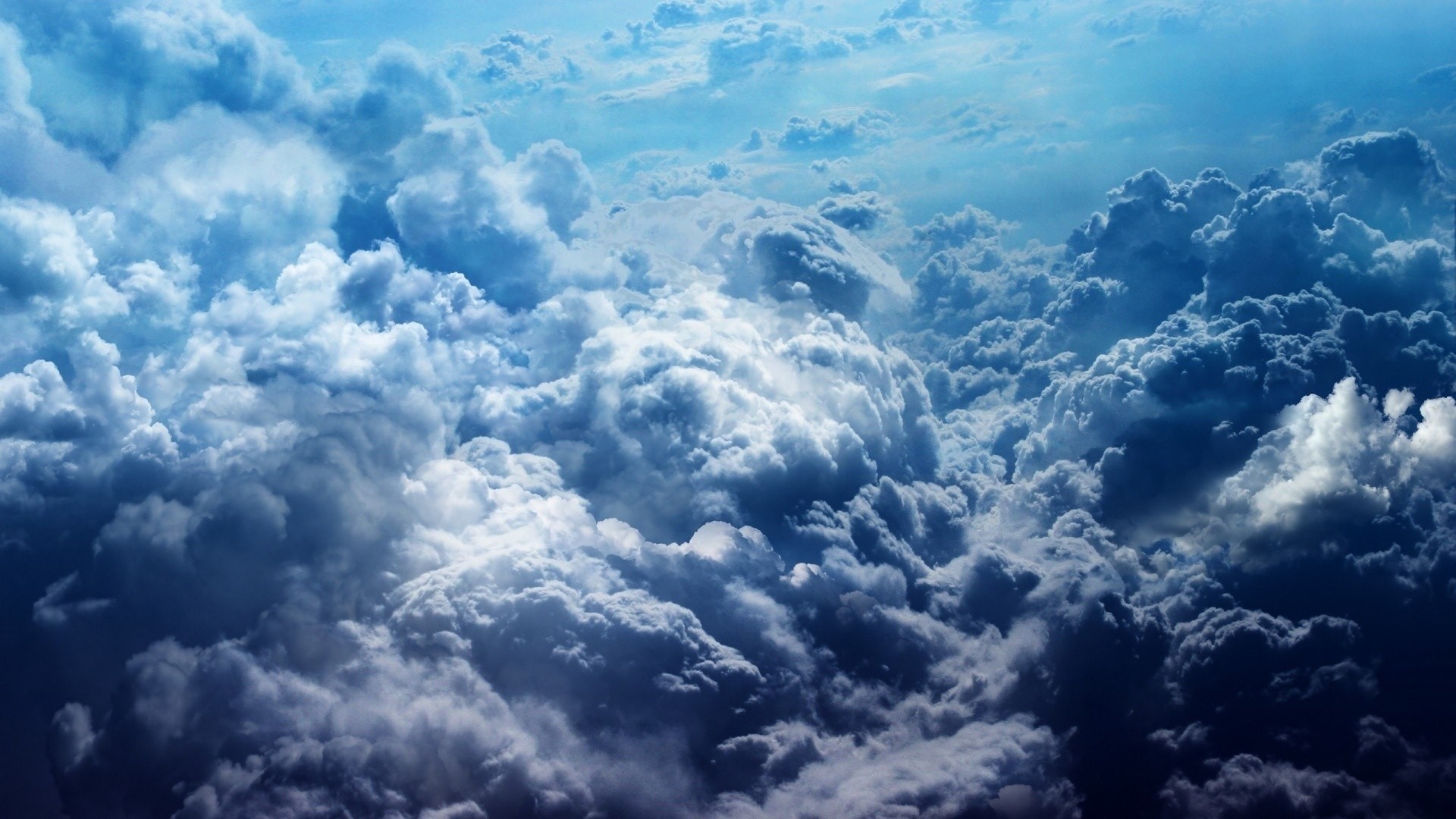 General 1920x1080 nature landscape clouds aerial view blue sky