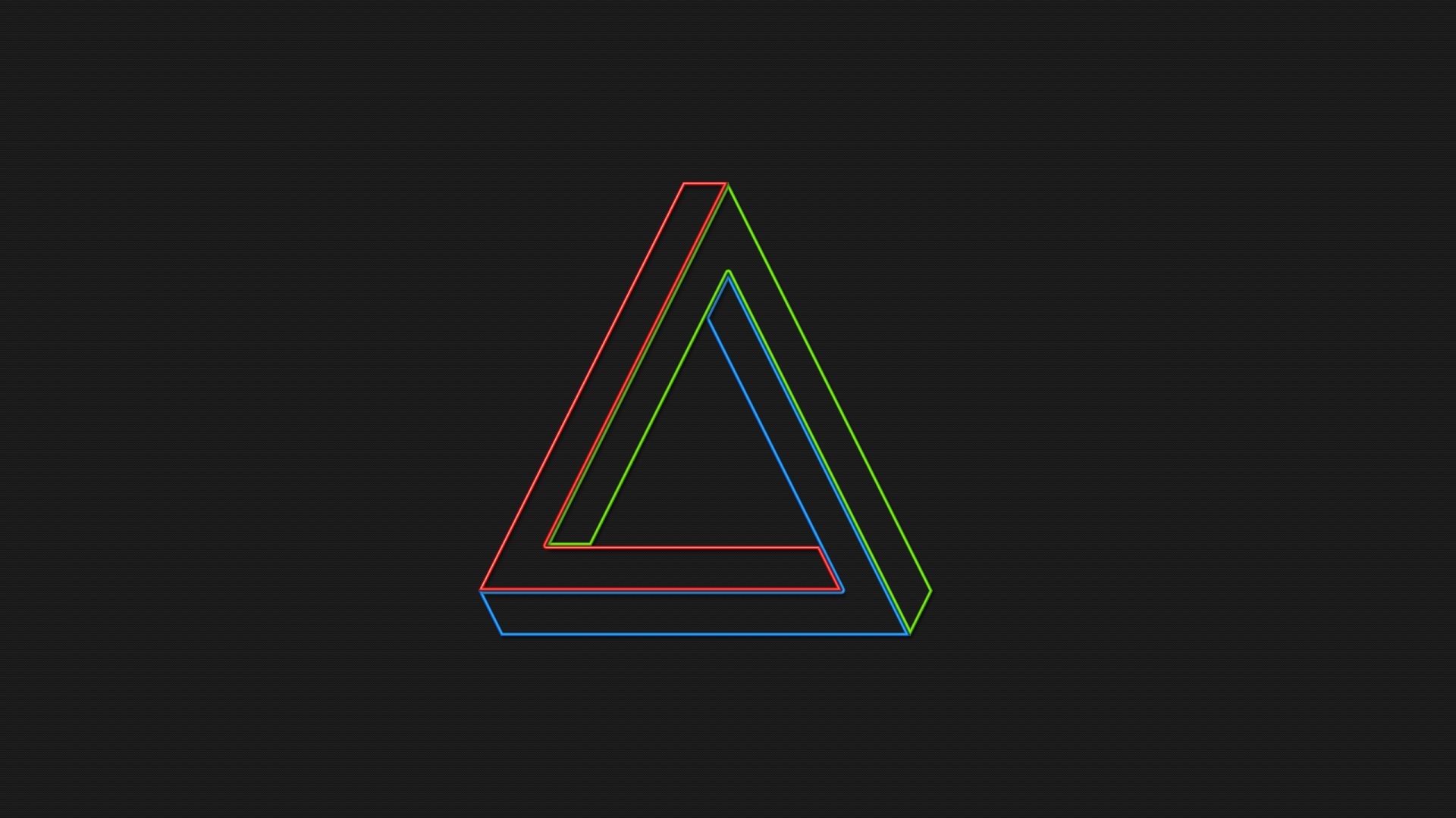 General 1920x1080 Penrose triangle triangle minimalism simple background black background geometric figures geometry abstract
